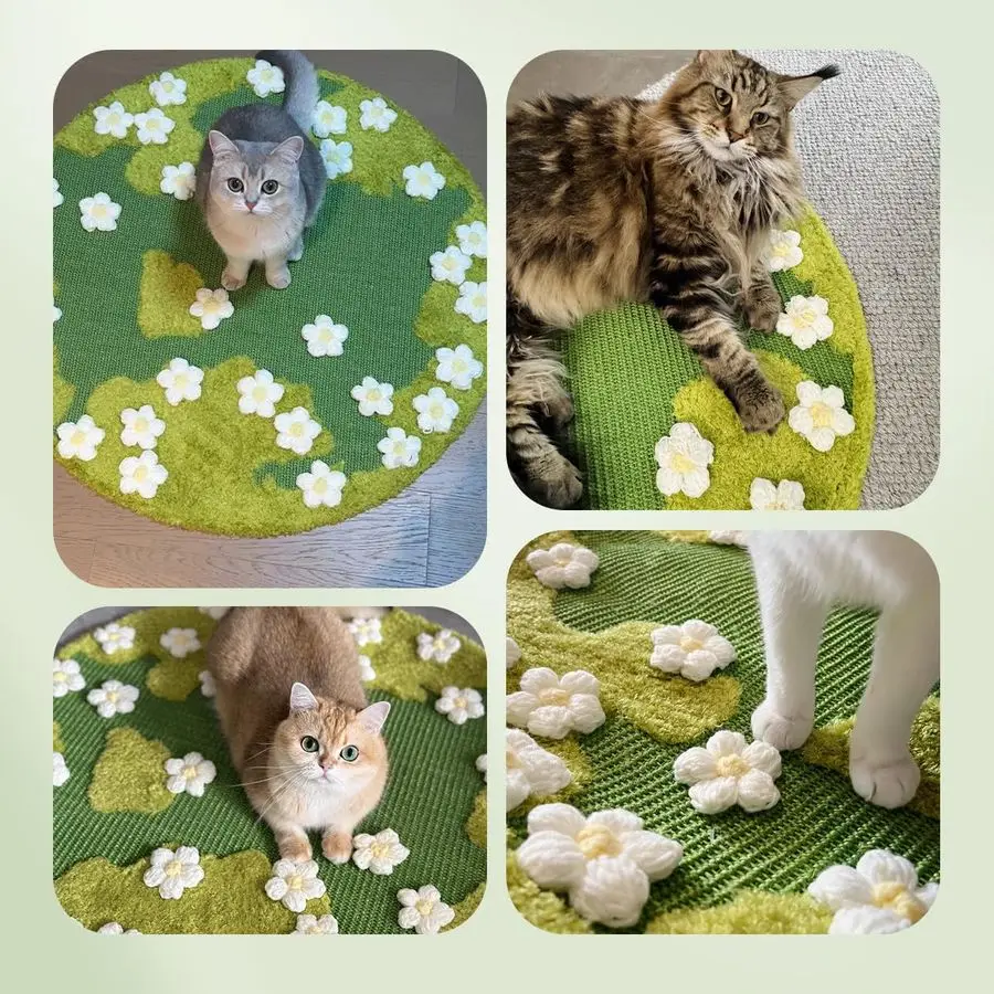 Large Sisal Cat Scratcher Rug (31") - Image 6