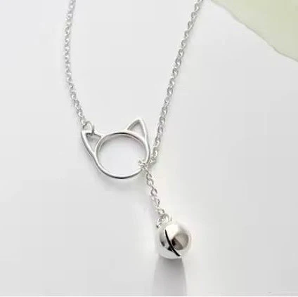 Lariat Cat Bell Necklace - Image 2