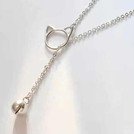 Lariat Cat Bell Necklace - Image 3