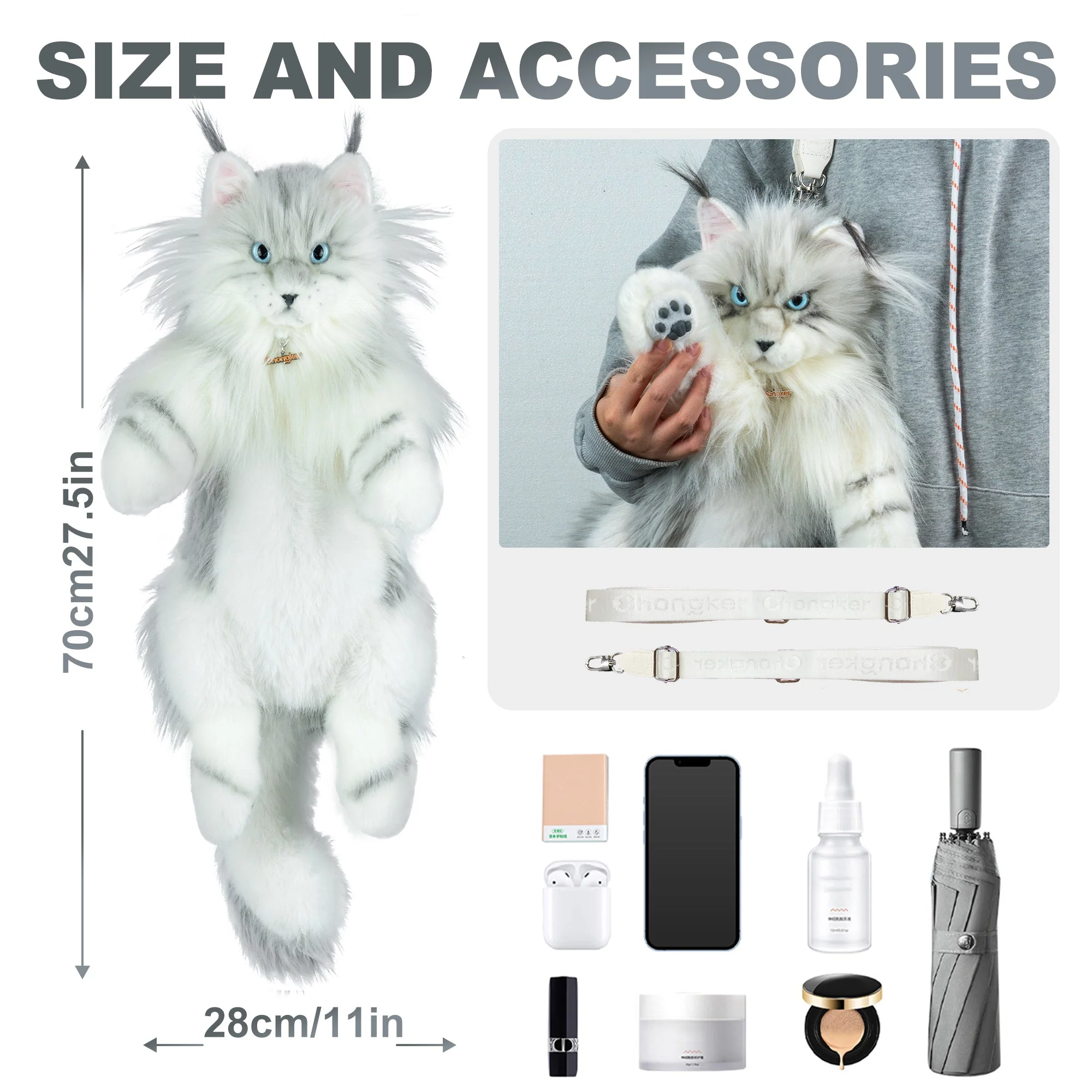 Maine Coon Cat Backpack – Realistic Cat Stylish Daypack - Image 10