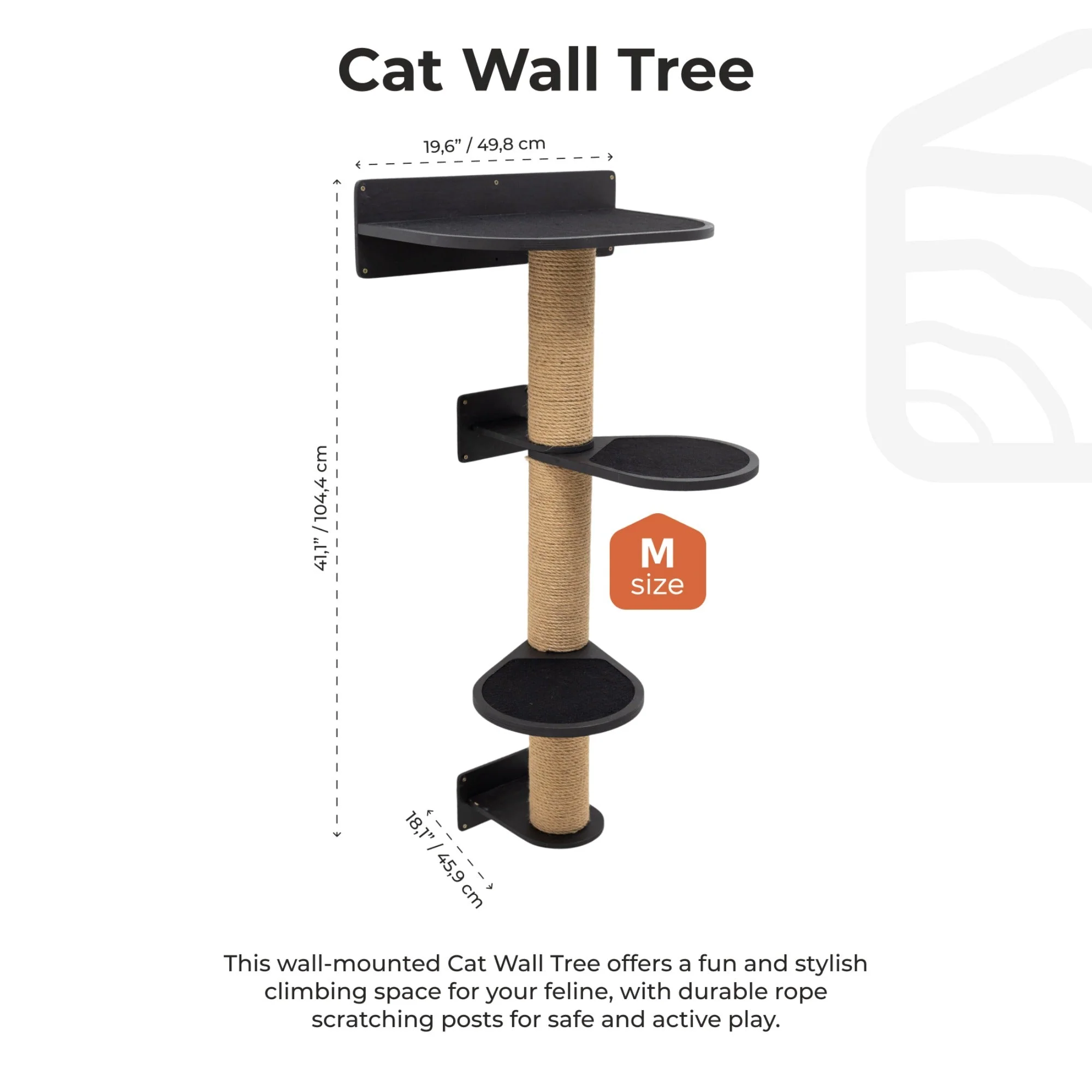 Medium Cat Tree – Black - Image 6