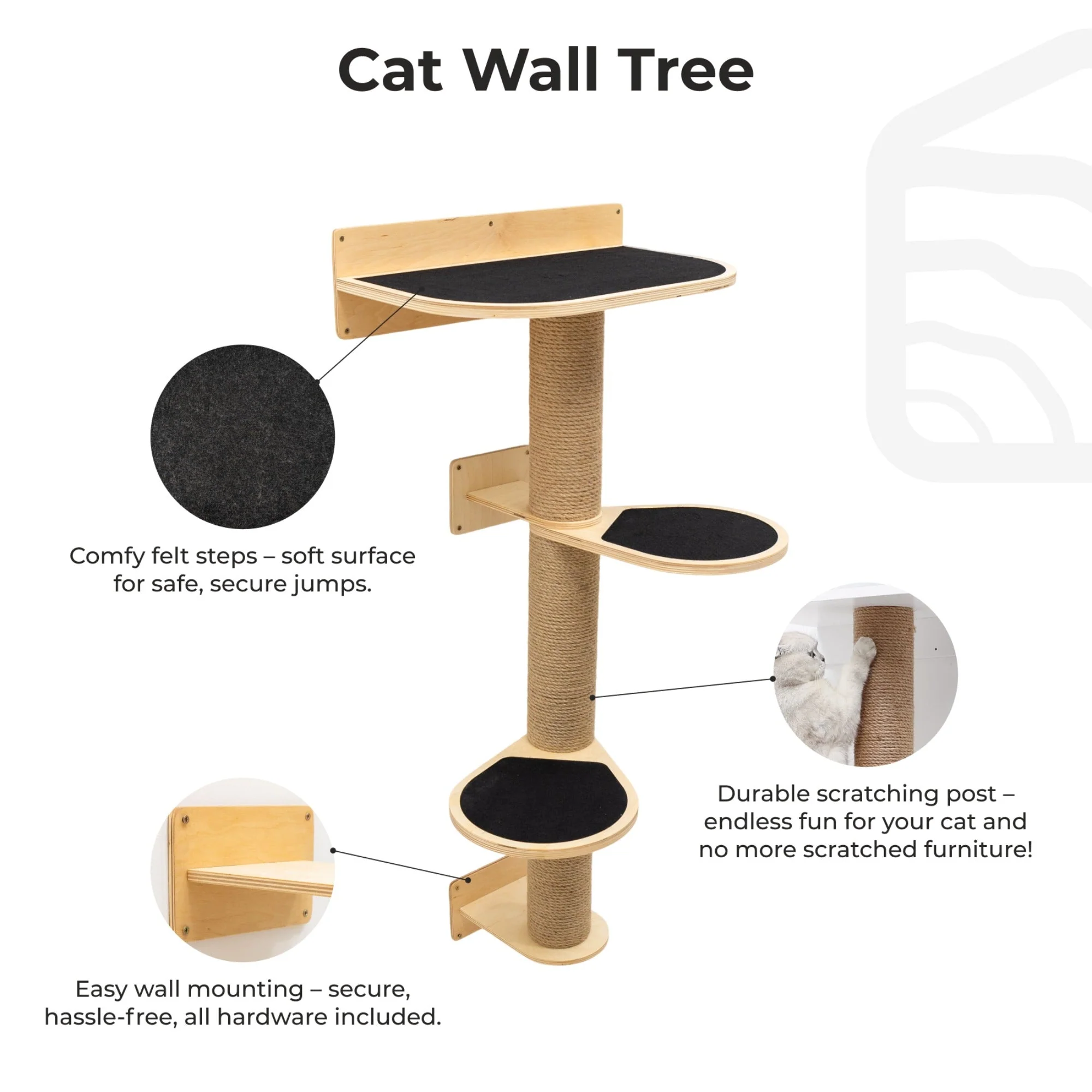 Medium Cat Tree – Light - Image 7