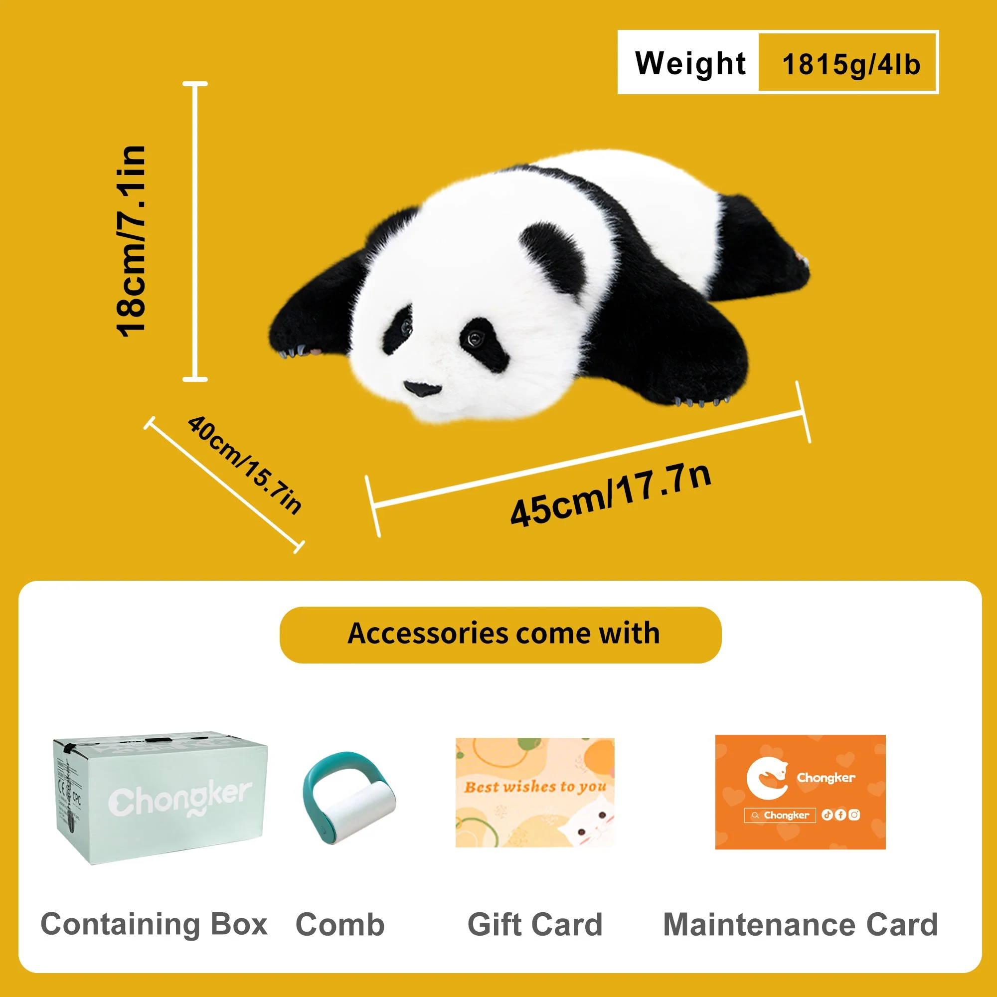 Menglan Panda Weighted – Ultra Realistic Collectible Toy - Image 3