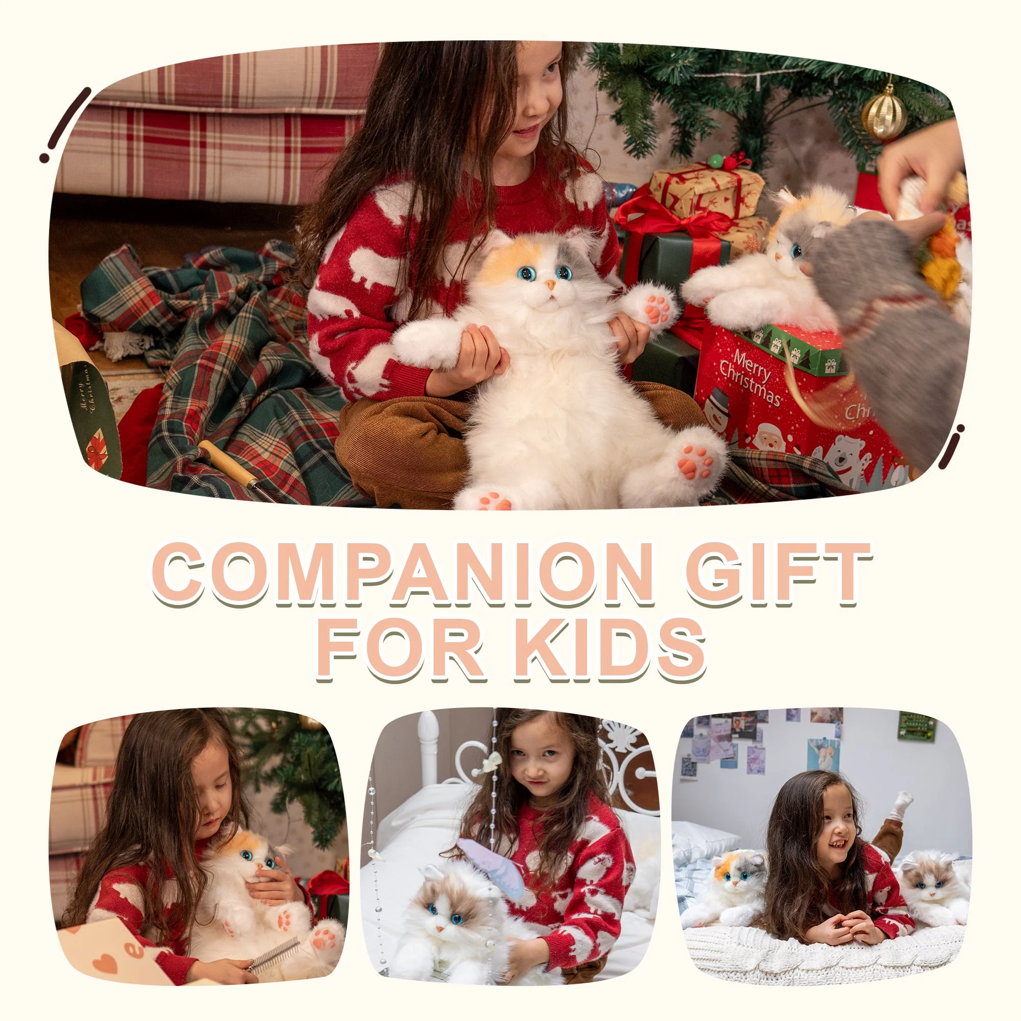 Mini Calico Cat Backpack – Plush Kitty Bag for Teens - Image 11