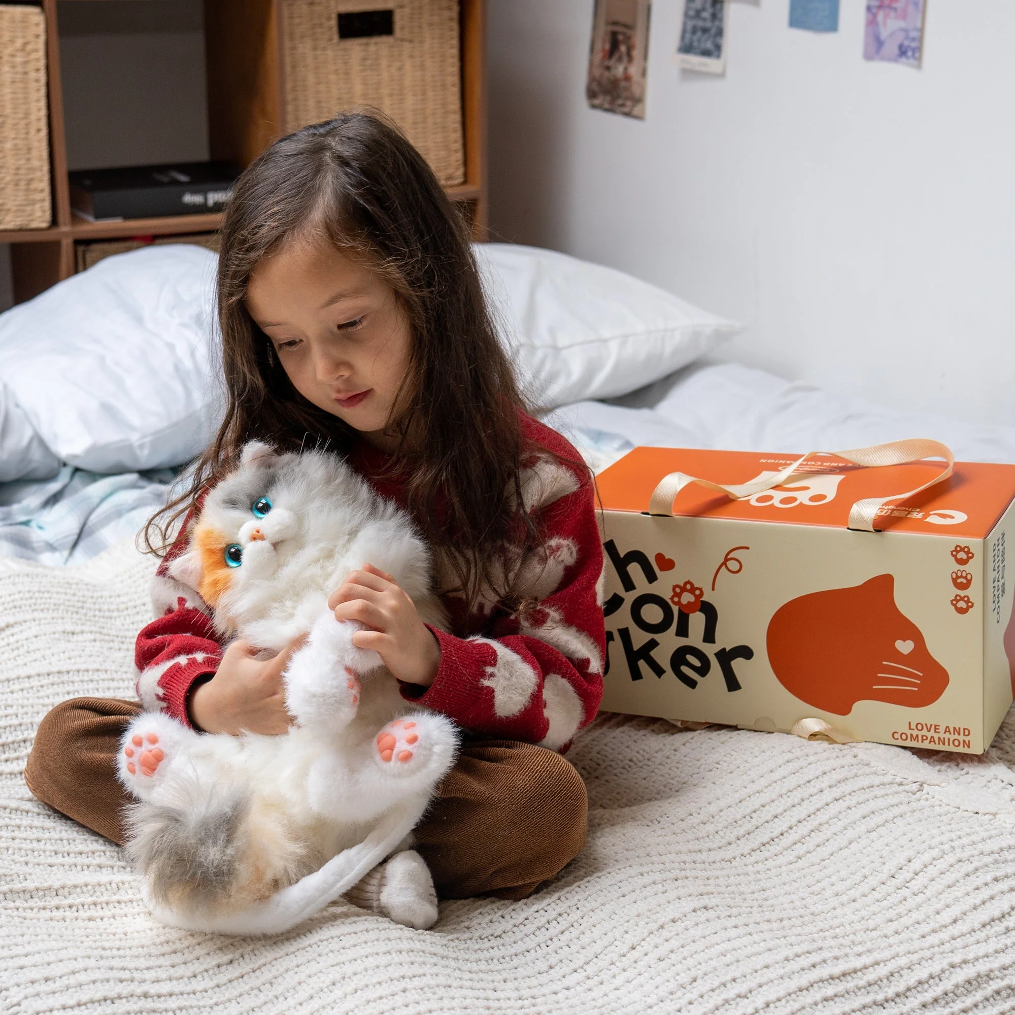 Mini Calico Cat Backpack – Plush Kitty Bag for Teens - Image 8