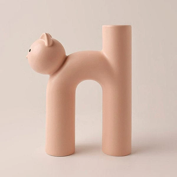Modern Ceramic Cat Vase - Image 5