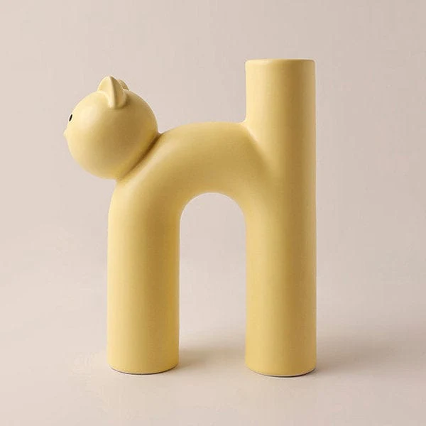 Modern Ceramic Cat Vase - Image 6