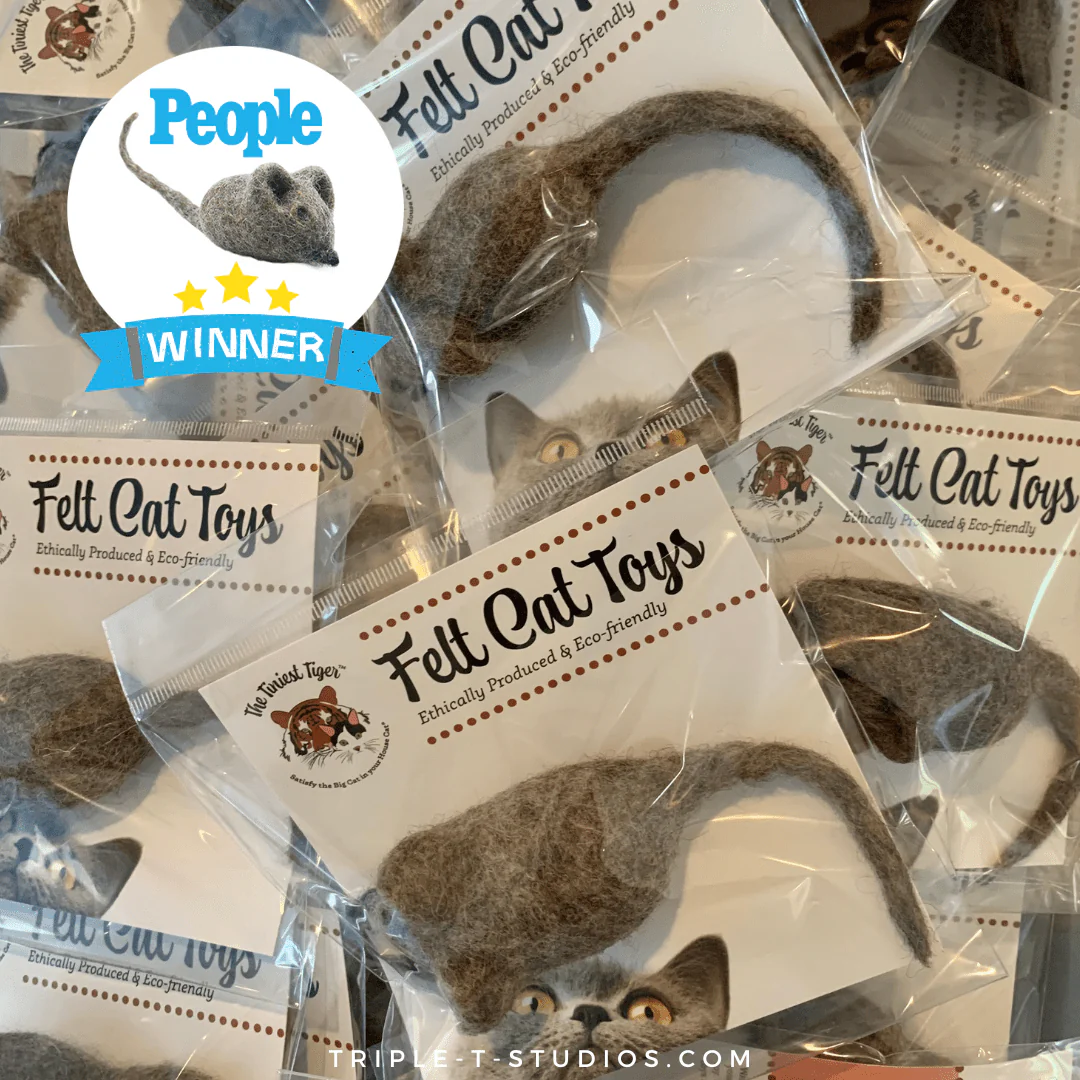 Mouse Cat Toy | Eco-Friendly Wool Felt - Image 4