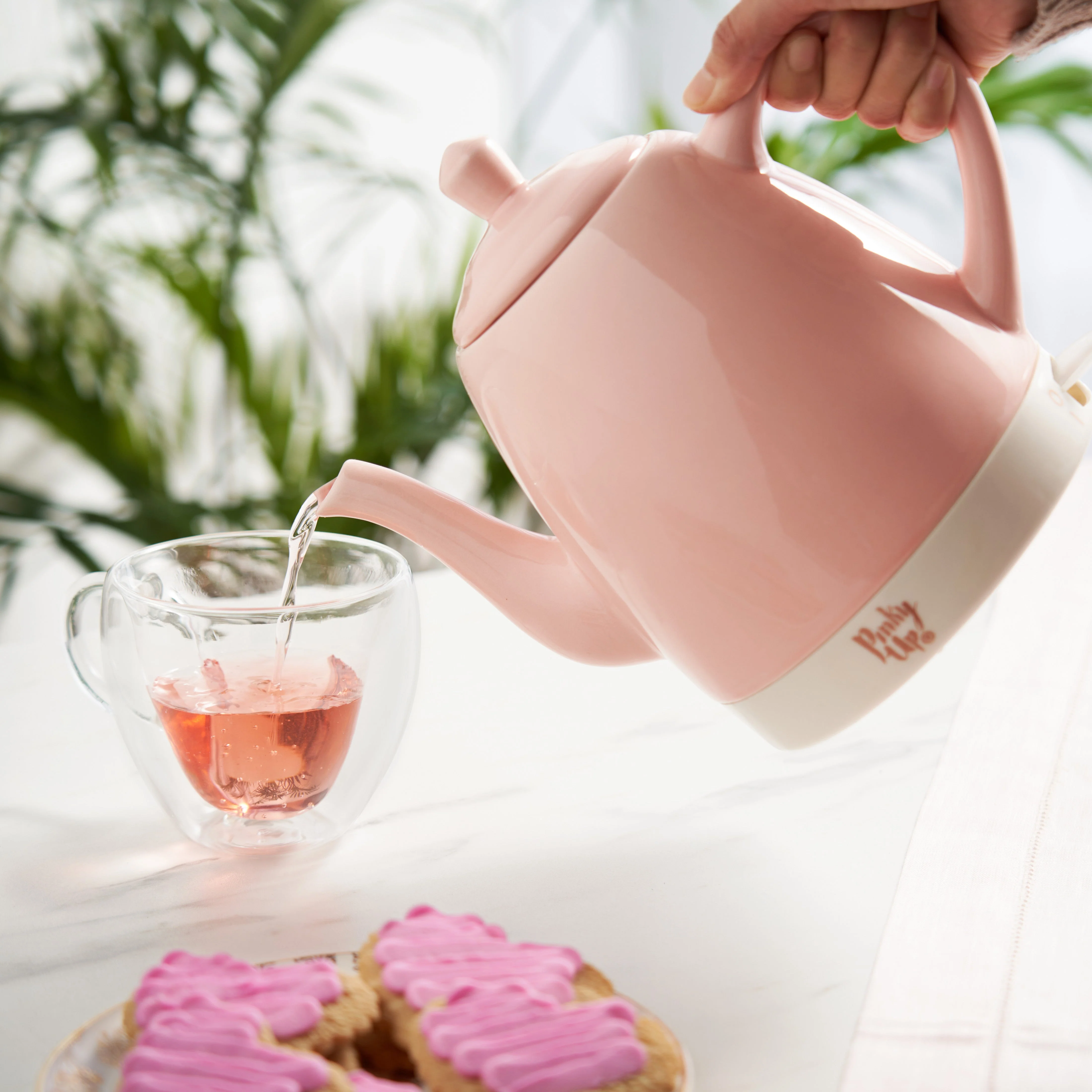 Noelle™ Pink Ceramic Electric Tea Kettle - Image 2