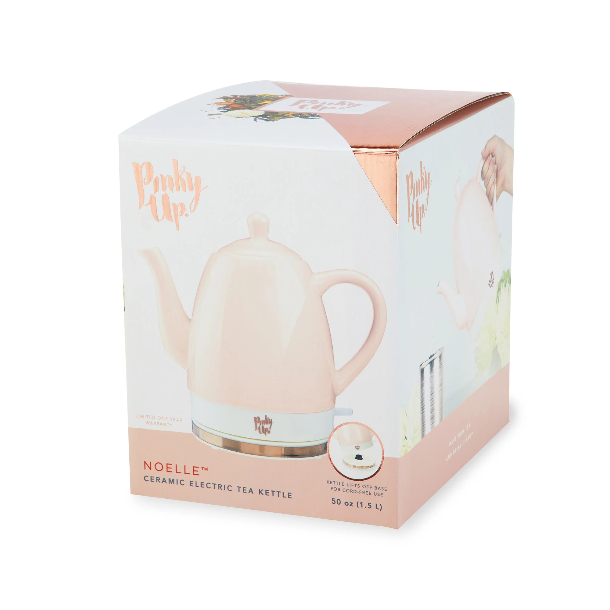 Noelle™ Pink Ceramic Electric Tea Kettle - Image 8