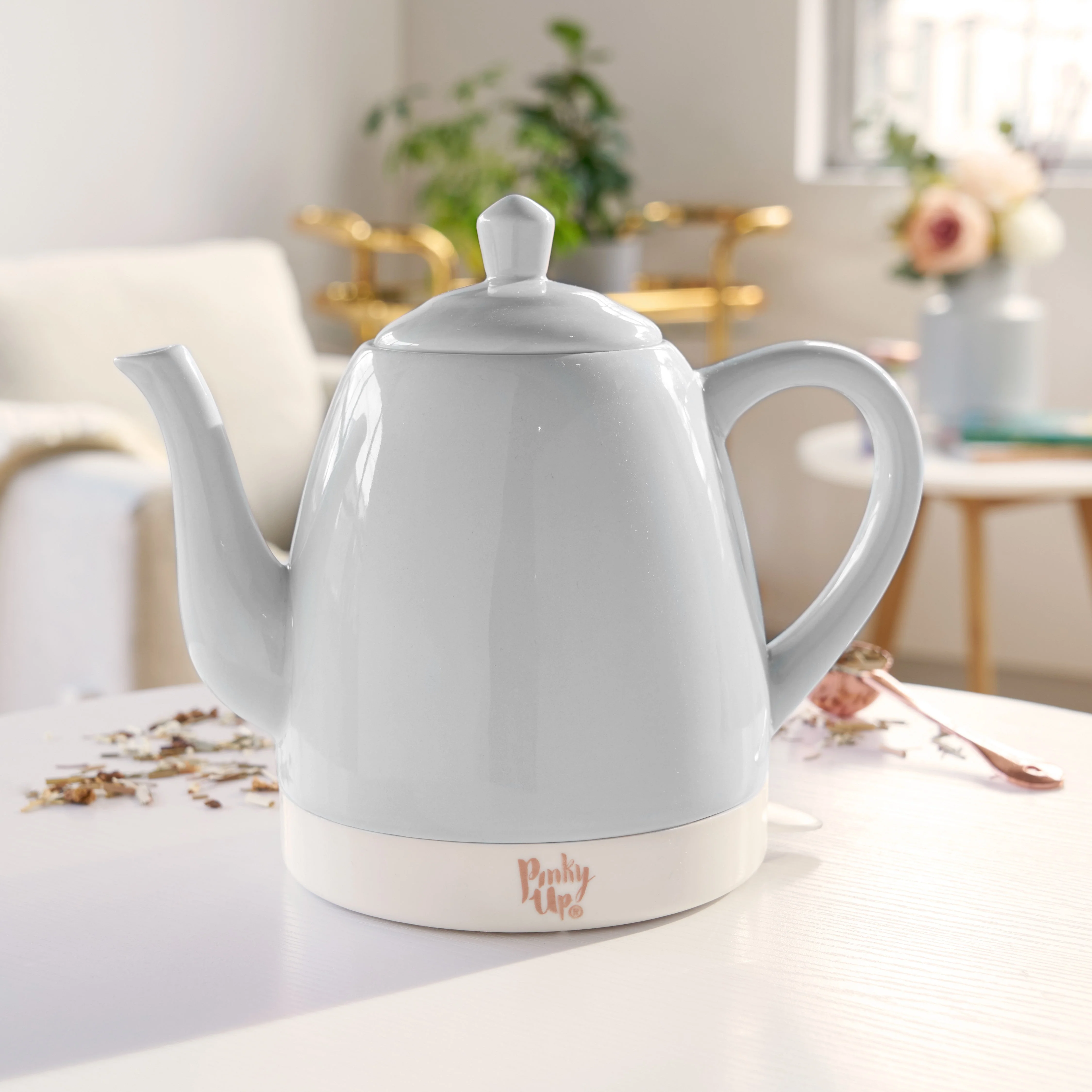 Noelle Ceramic Electric Tea Kettle in Grey - Image 3