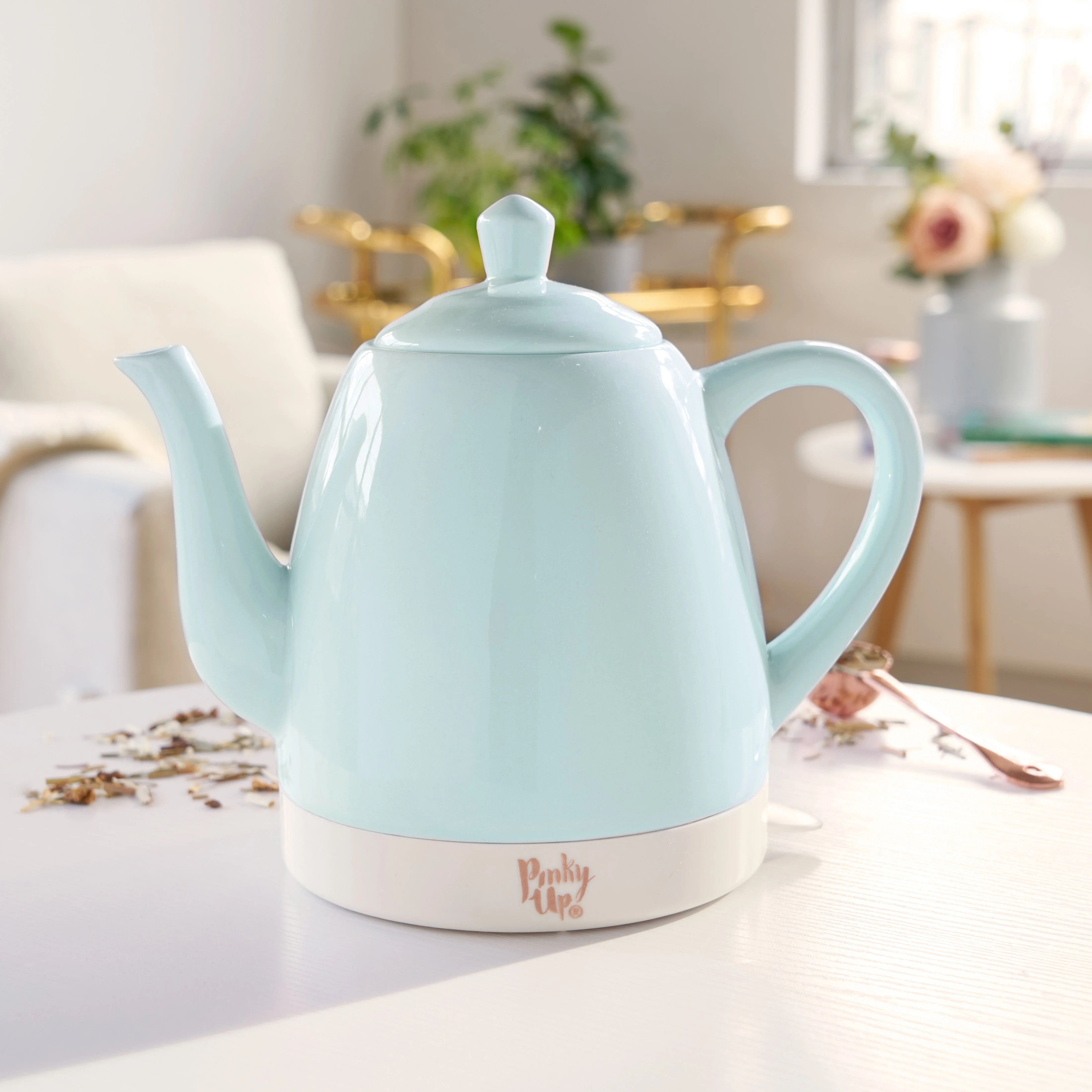 Noelle Ceramic Electric Tea Kettle in Mint - Image 2