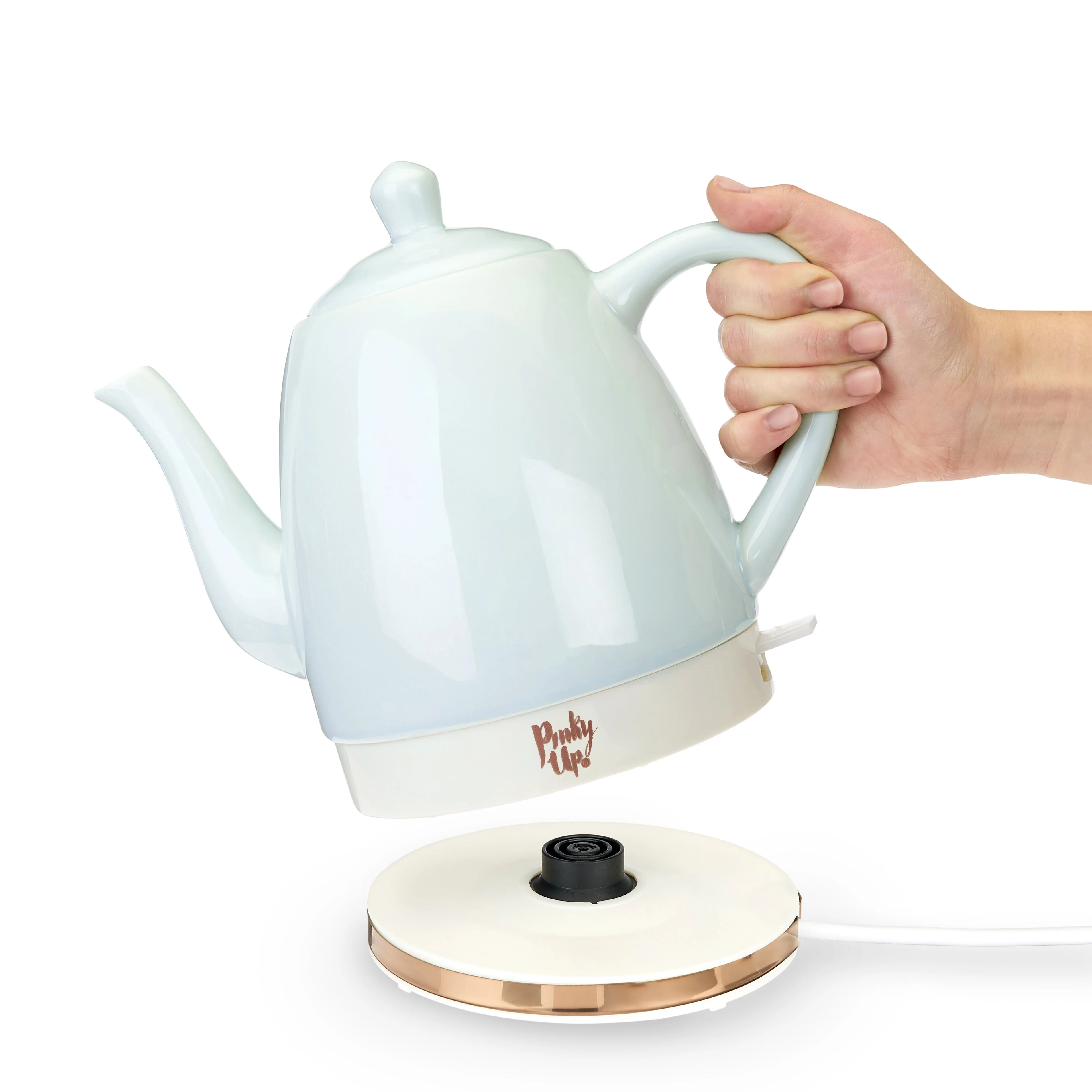 Noelle Ceramic Electric Tea Kettle in Mint - Image 4