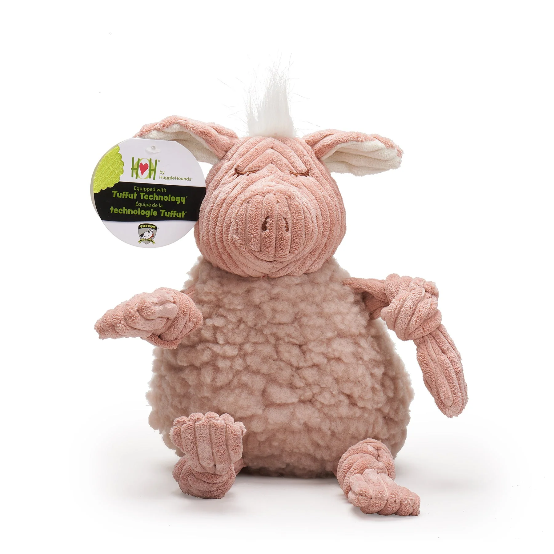 Penelope Pig HuggleFleece® FlufferKnottie™ Plush Dog Toy - Image 2