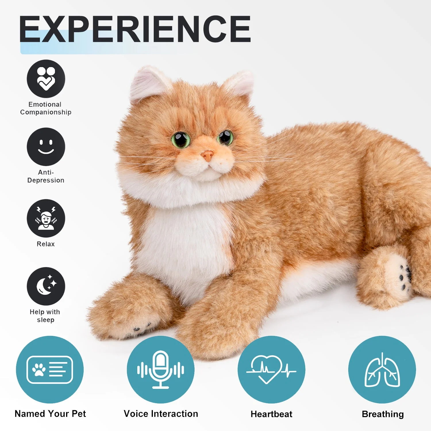 Percy Robot Cat – Interactive Weighted Comfort Toy - Image 15