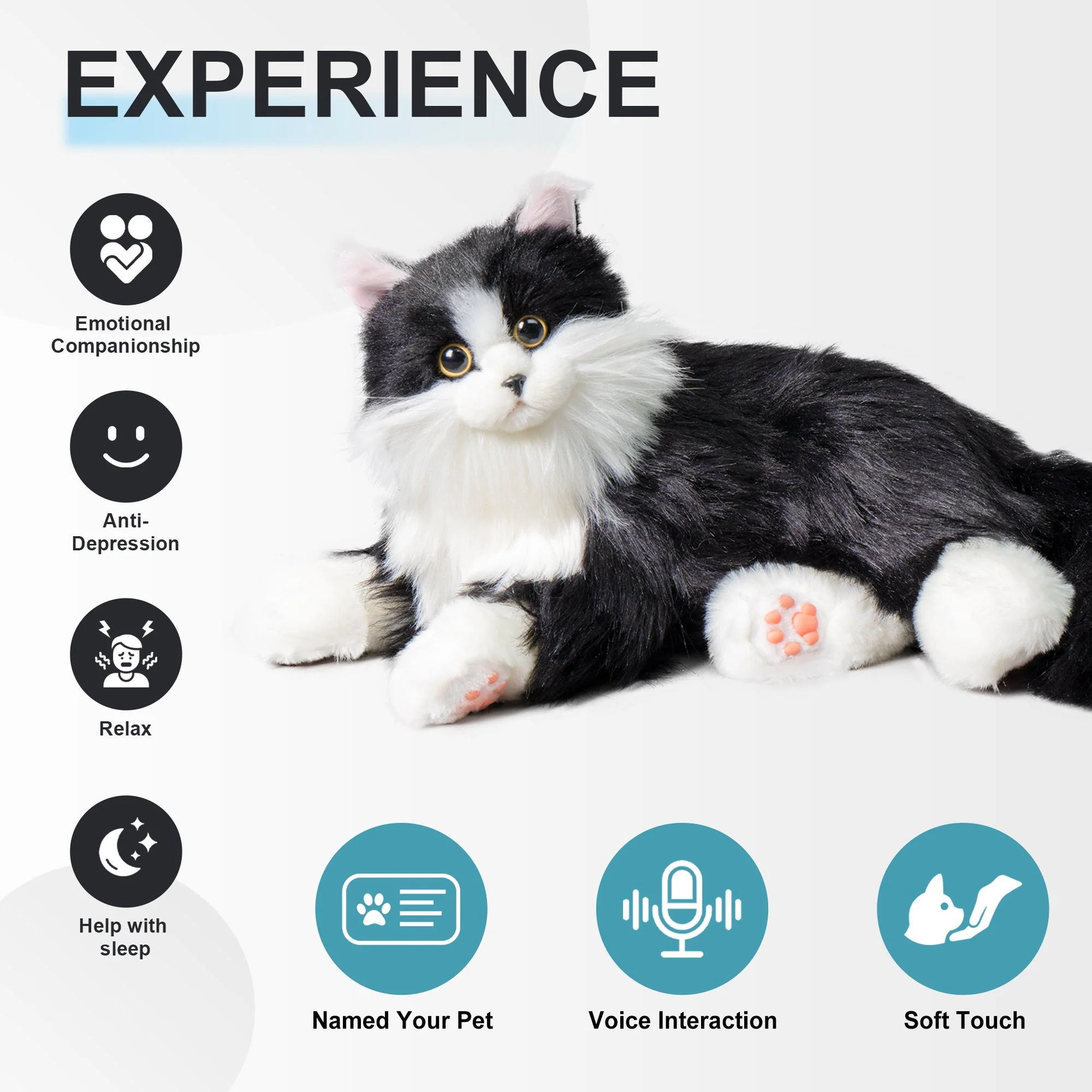 Percy Robot Cat – Interactive Weighted Comfort Toy - Image 2