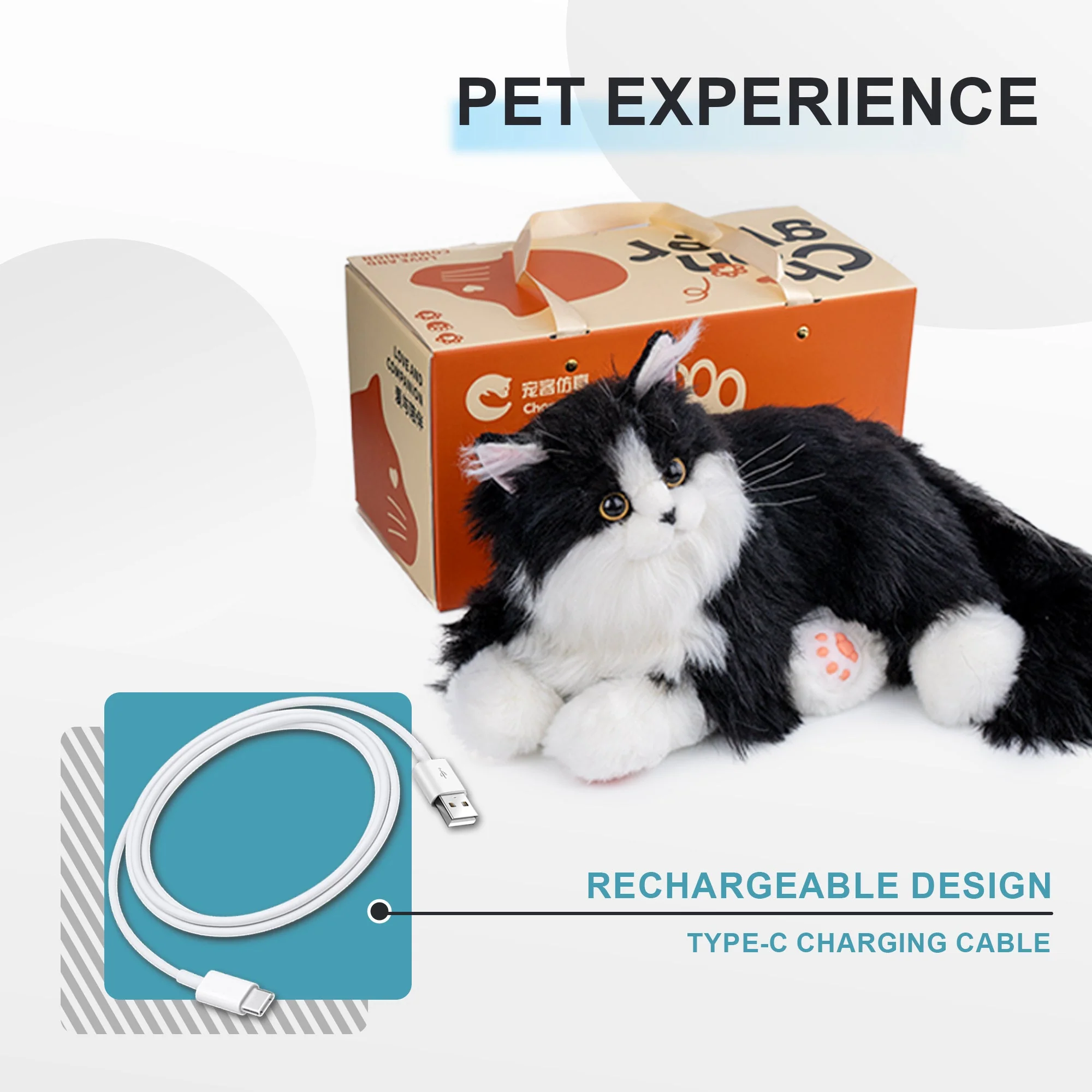 Percy Robot Cat – Interactive Weighted Comfort Toy - Image 3
