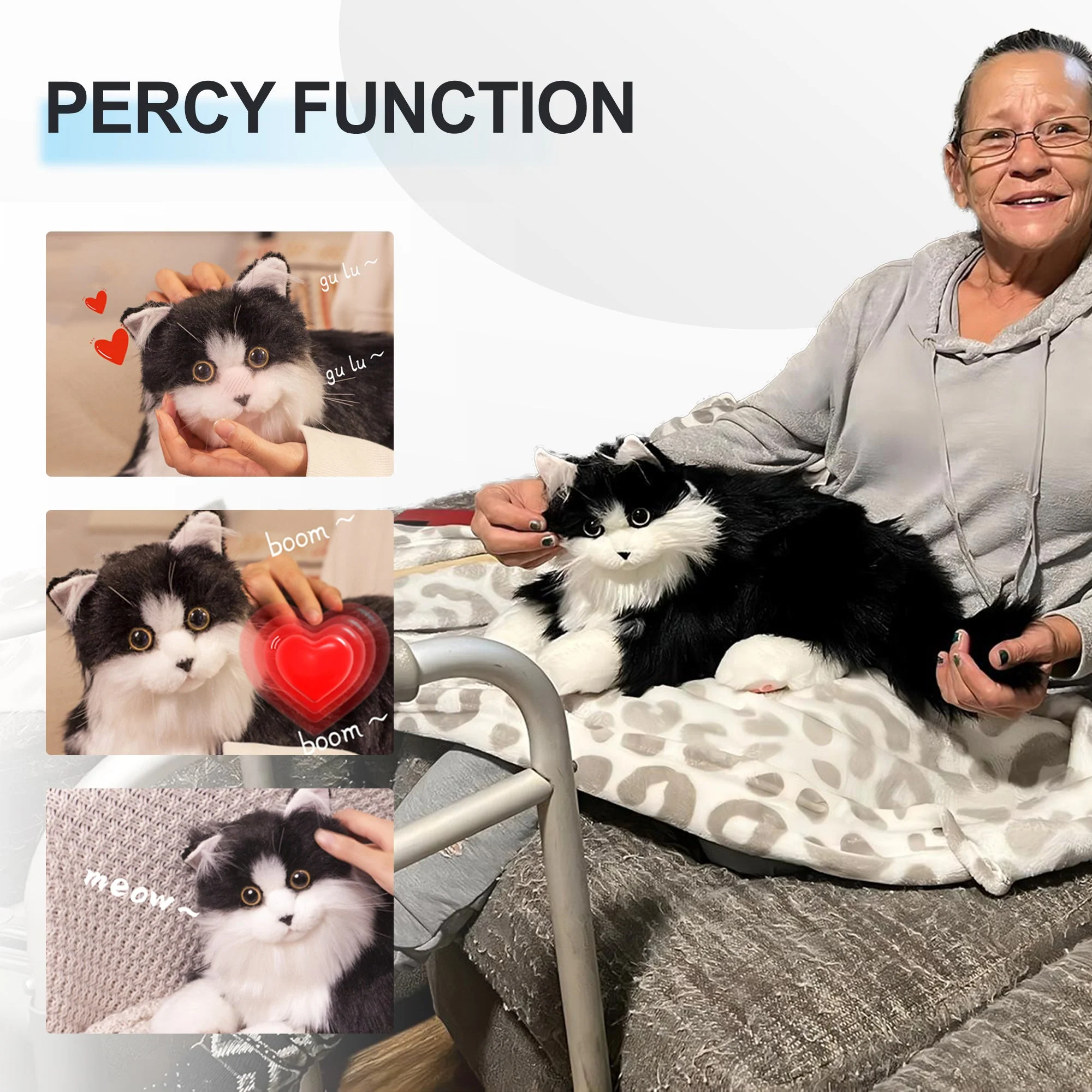 Percy Robot Cat – Interactive Weighted Comfort Toy - Image 6