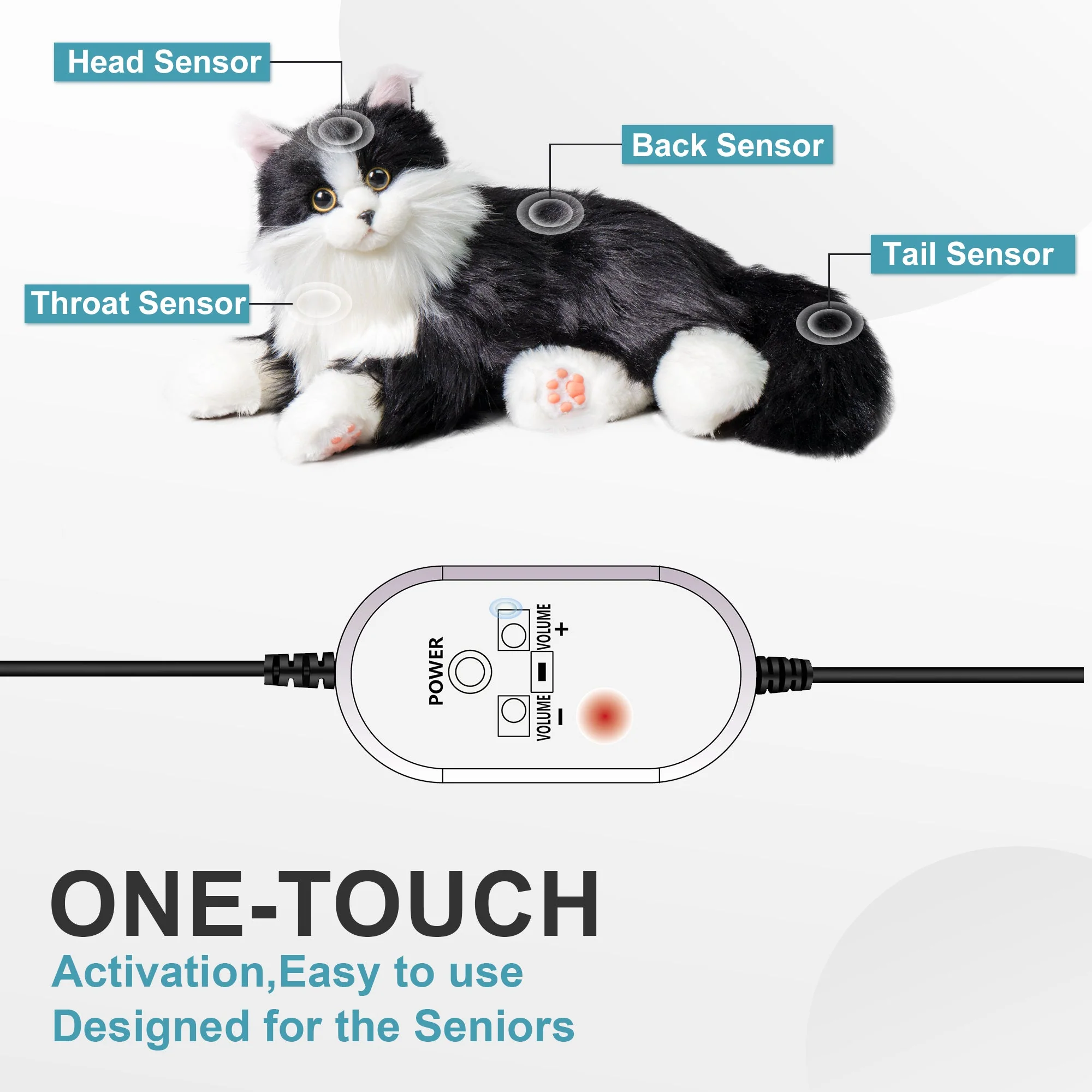 Percy Robot Cat – Interactive Weighted Comfort Toy - Image 7