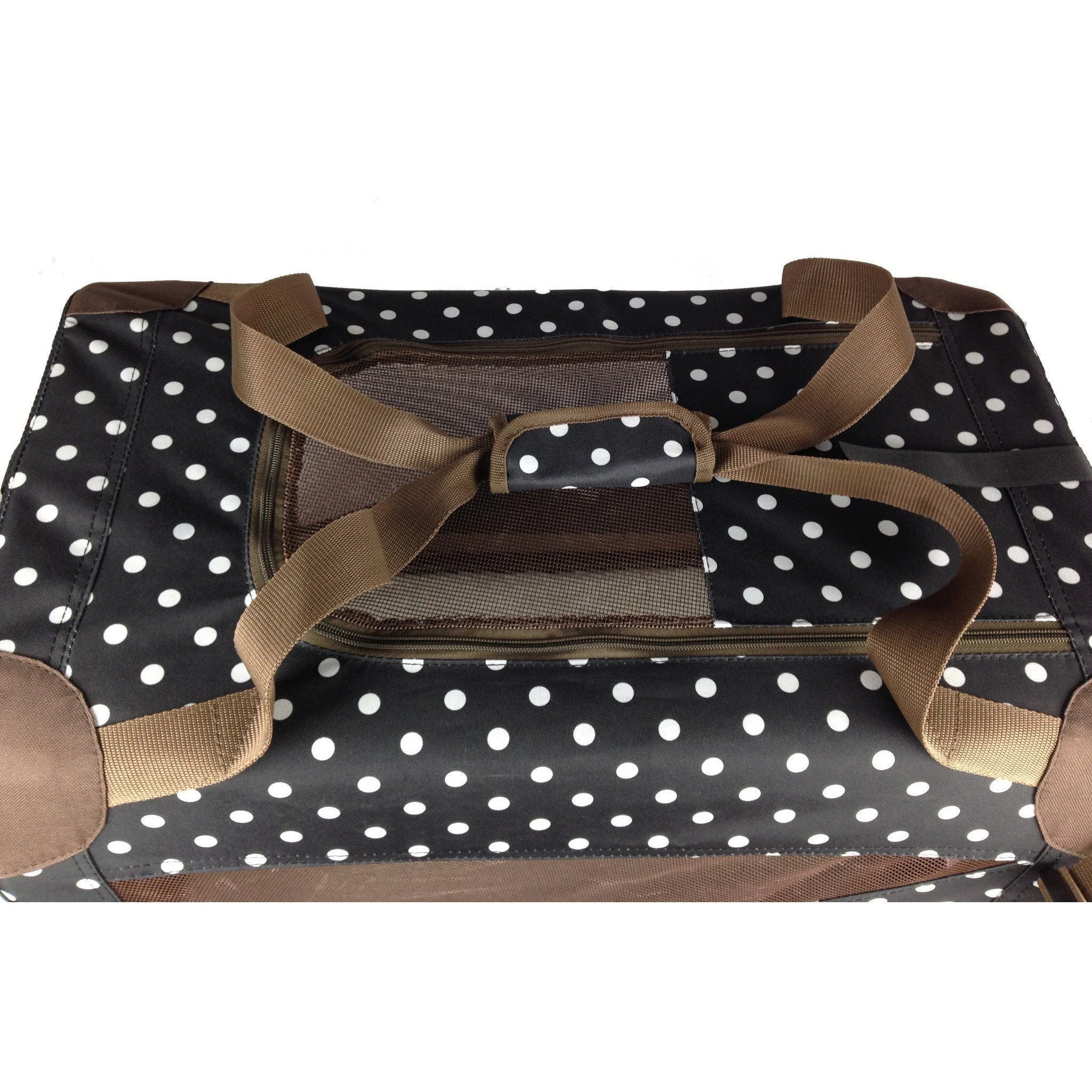 Pet Life ® '360° Vista View' Zippered Soft Folding Collapsible Durable Metal Framed Pet Dog Crate House Carrier - Image 17