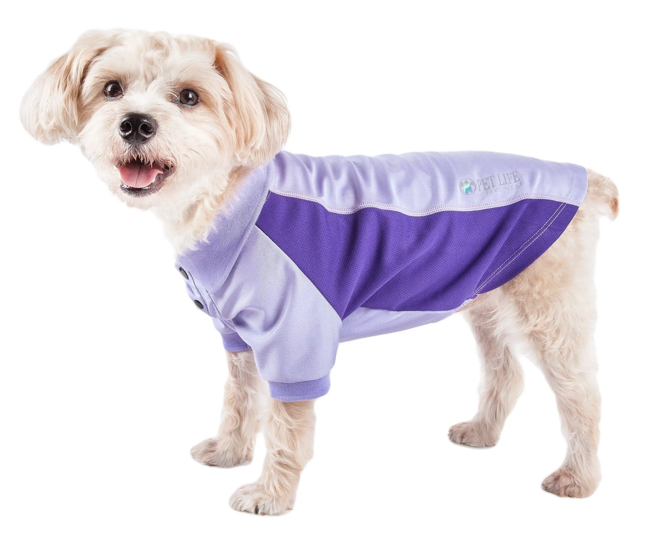 Pet Life ® Active 'Barko Pawlo' Relax-Stretch Quick-Drying Performance Dog Polo T-Shirt - Image 5