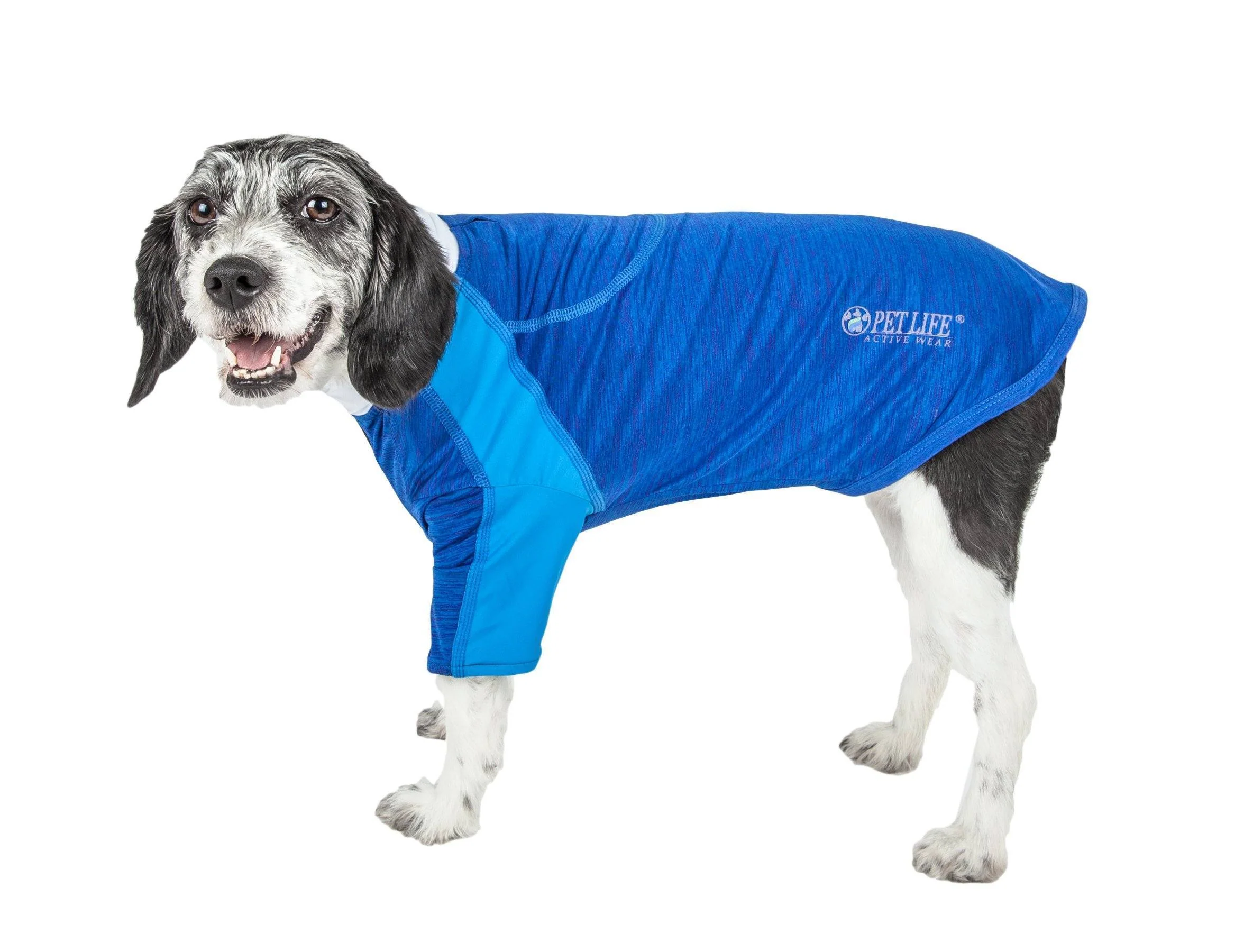 Pet Life ® Active 'Chewitt Wagassy' 4-Way-Stretch Yoga Fitness Long-Sleeve Dog T-Shirt - Image 2