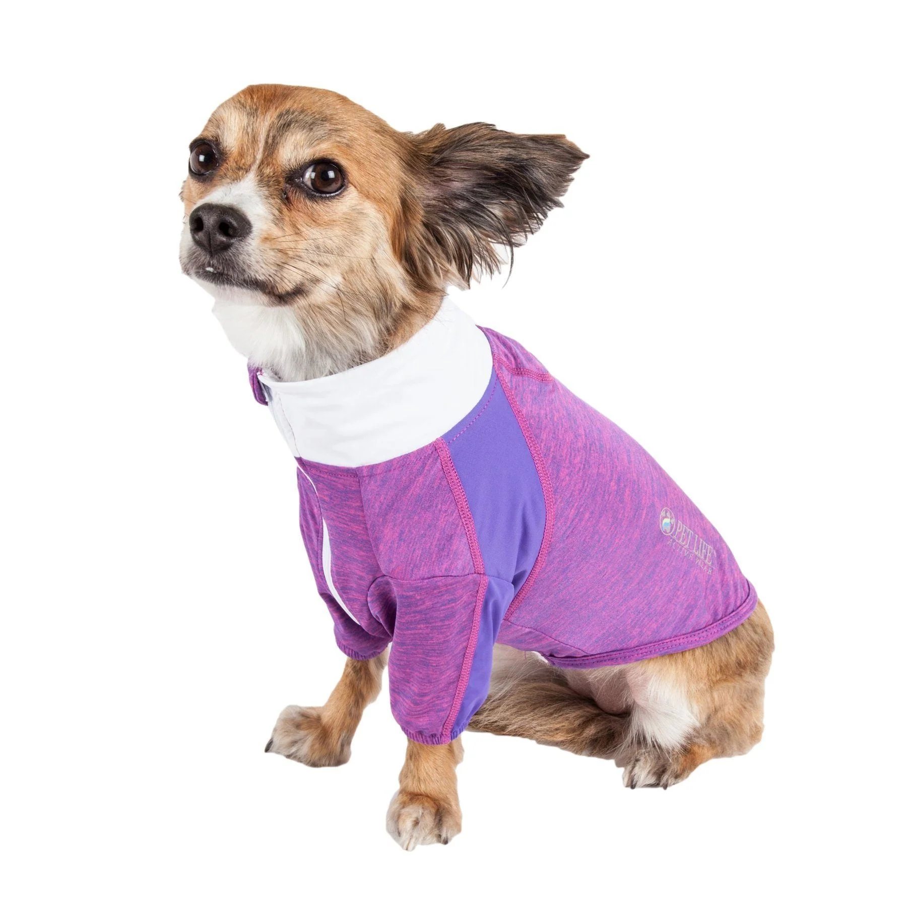 Pet Life ® Active 'Chewitt Wagassy' 4-Way-Stretch Yoga Fitness Long-Sleeve Dog T-Shirt - Image 29