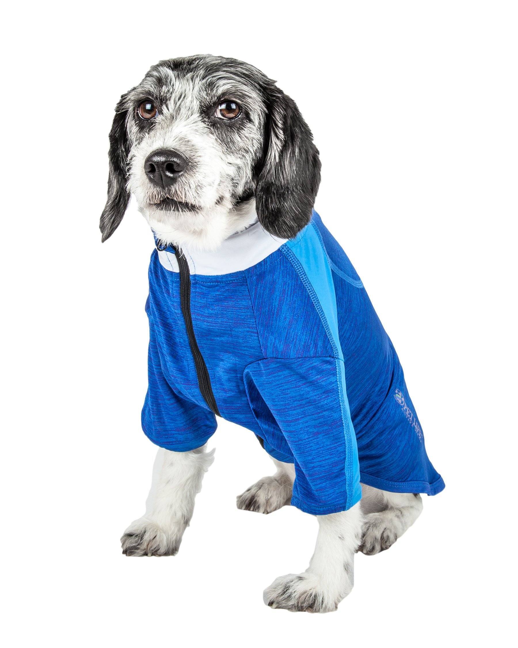 Pet Life ® Active 'Chewitt Wagassy' 4-Way-Stretch Yoga Fitness Long-Sleeve Dog T-Shirt - Image 30
