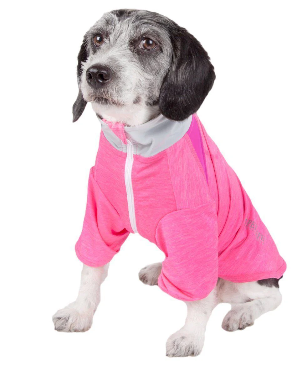 Pet Life ® Active 'Chewitt Wagassy' 4-Way-Stretch Yoga Fitness Long-Sleeve Dog T-Shirt - Image 31