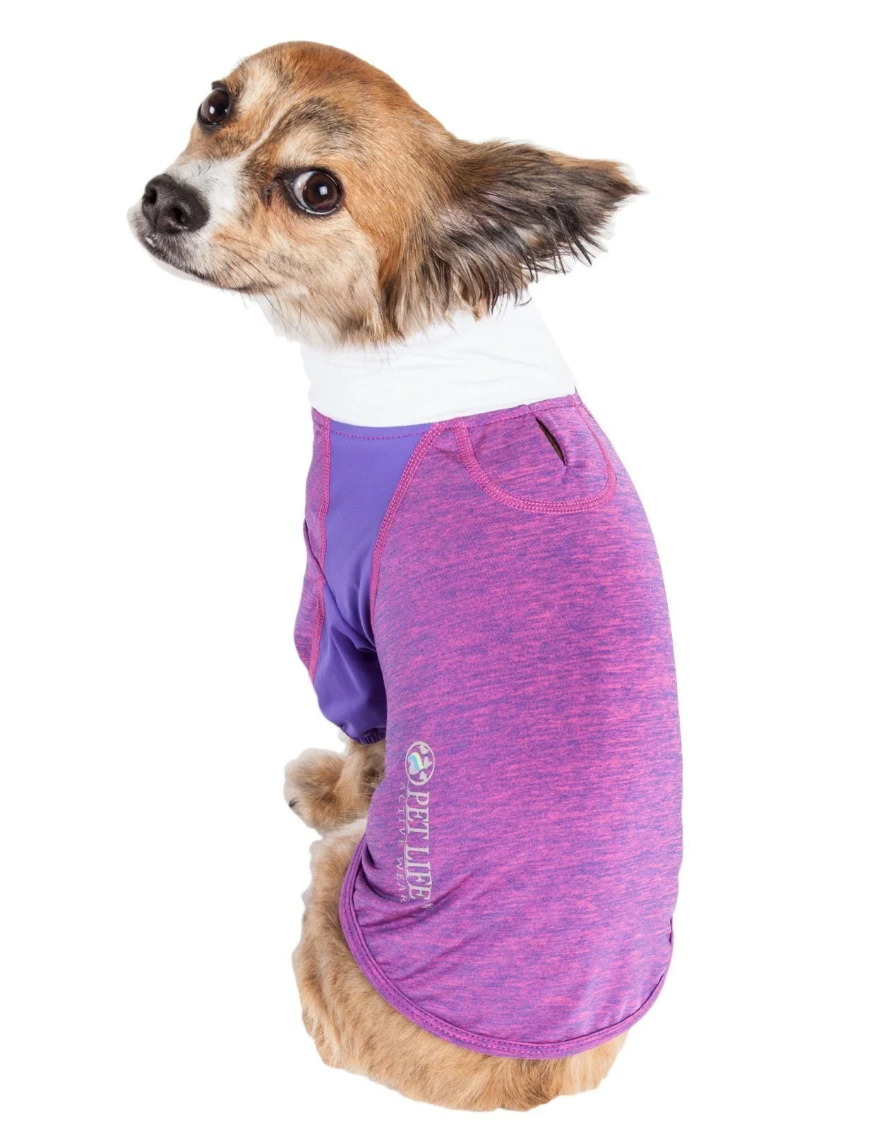 Pet Life ® Active 'Chewitt Wagassy' 4-Way-Stretch Yoga Fitness Long-Sleeve Dog T-Shirt - Image 35