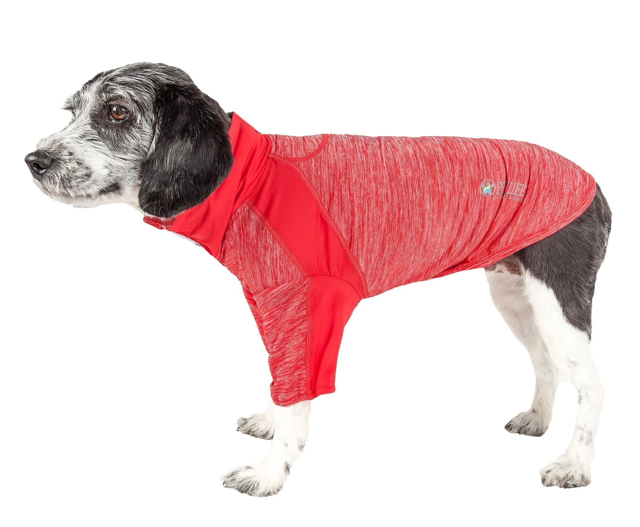 Pet Life ® Active 'Chewitt Wagassy' 4-Way-Stretch Yoga Fitness Long-Sleeve Dog T-Shirt - Image 5