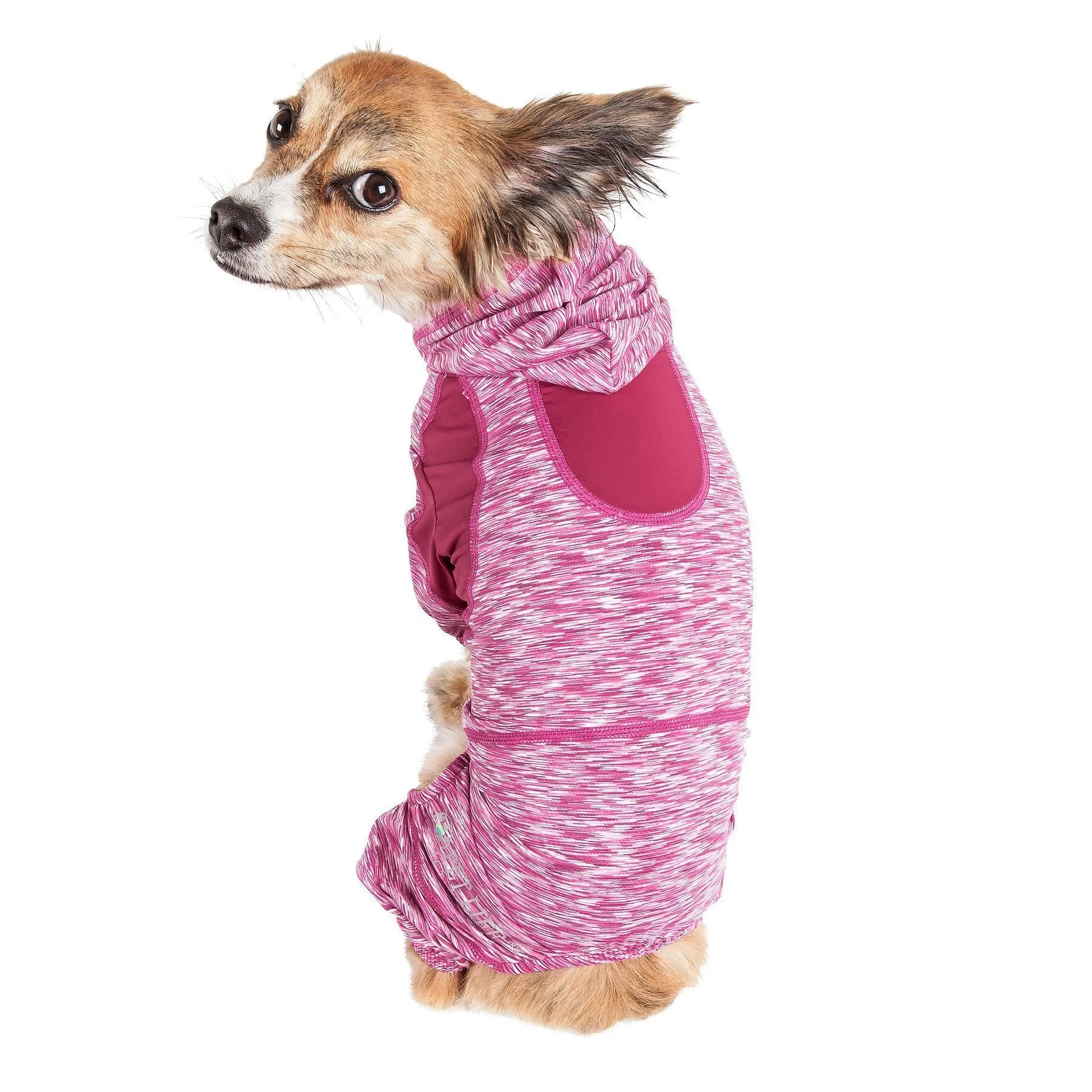 Pet Life ® Active 'Downward Dog' 4-Way-Stretch Fitness Yoga Dog Tracksuit Hoodie - Image 13