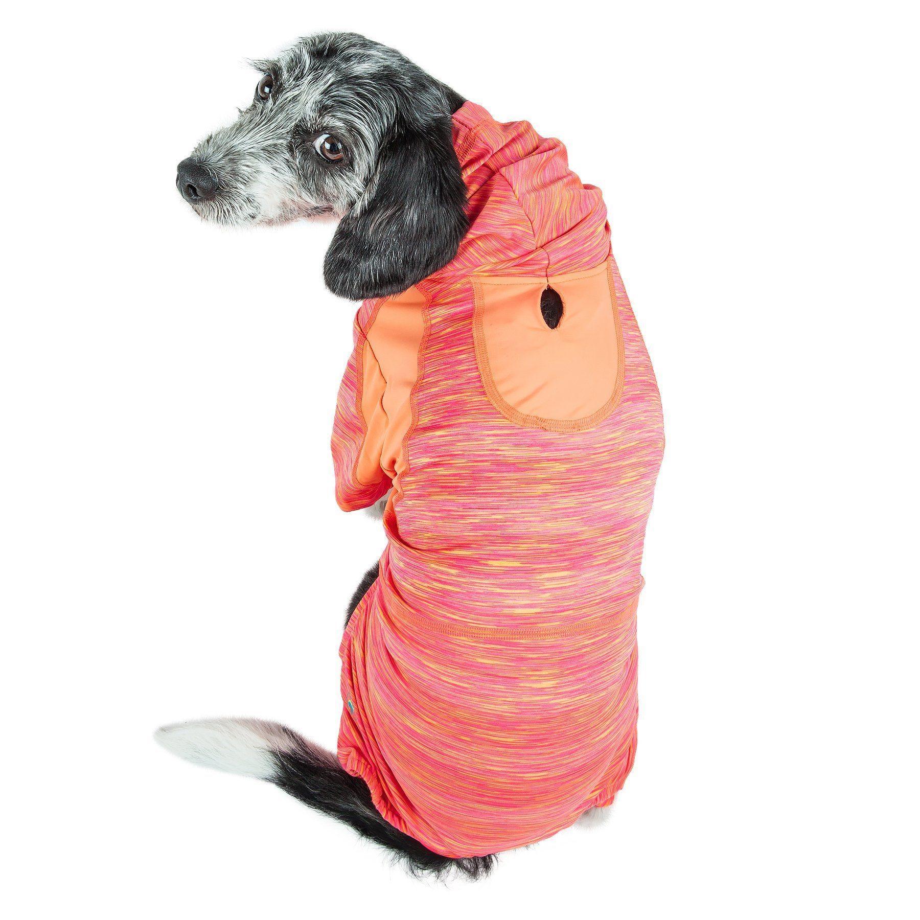 Pet Life ® Active 'Downward Dog' 4-Way-Stretch Fitness Yoga Dog Tracksuit Hoodie - Image 16