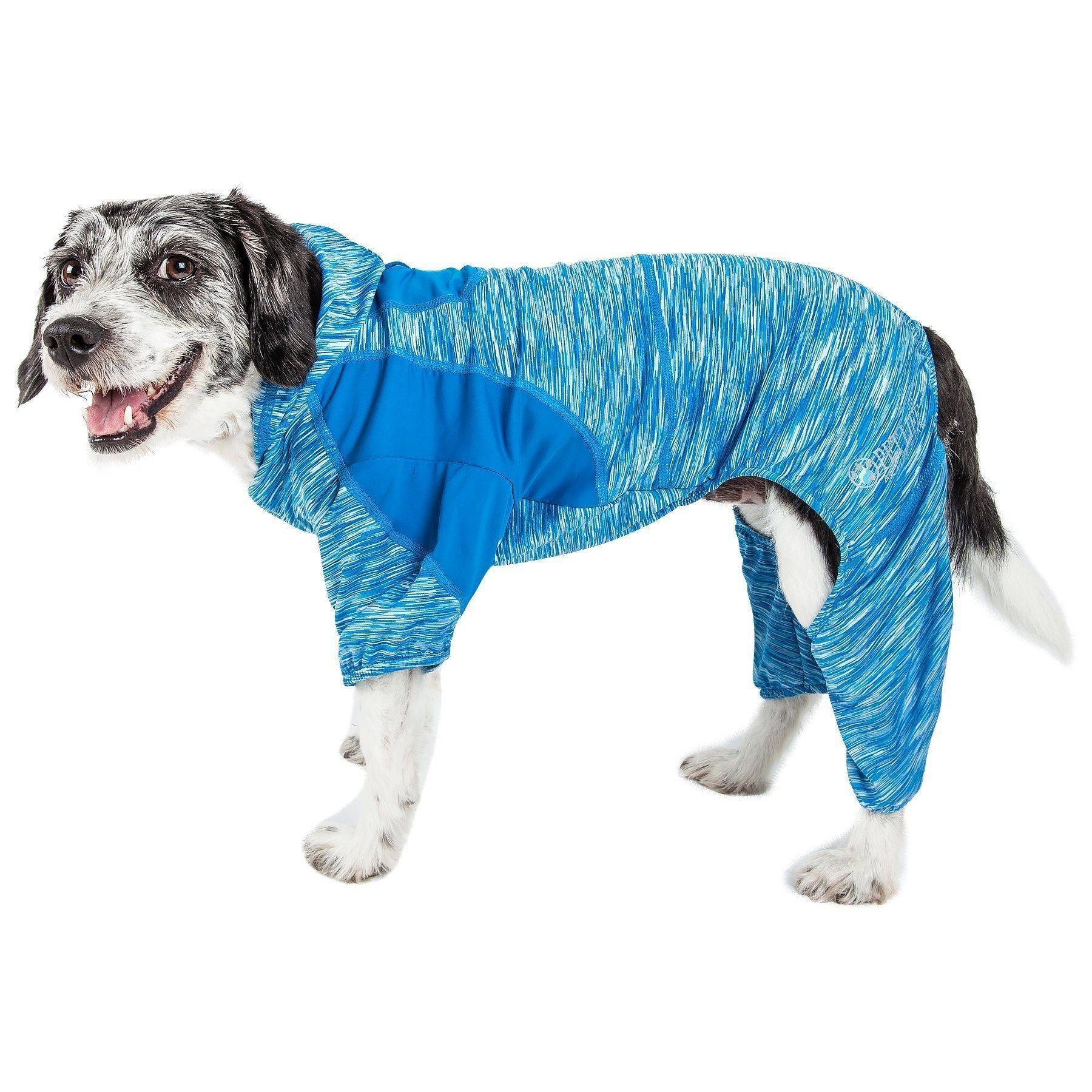 Pet Life ® Active 'Downward Dog' 4-Way-Stretch Fitness Yoga Dog Tracksuit Hoodie - Image 3