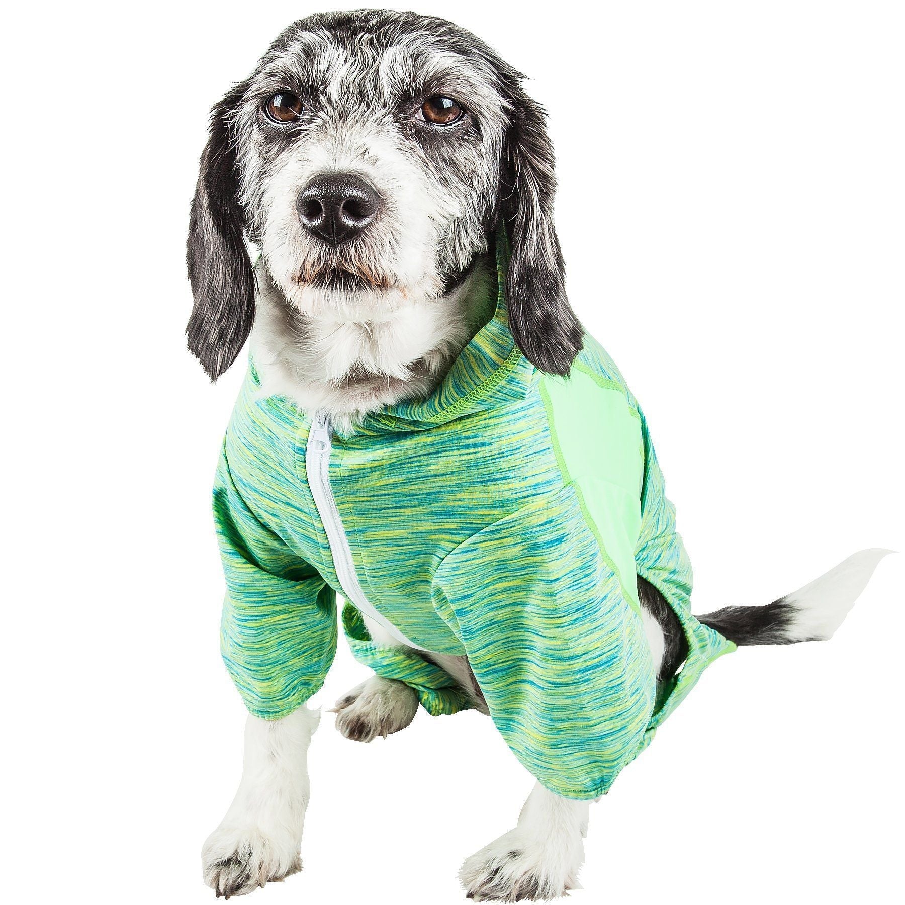 Pet Life ® Active 'Downward Dog' 4-Way-Stretch Fitness Yoga Dog Tracksuit Hoodie - Image 32