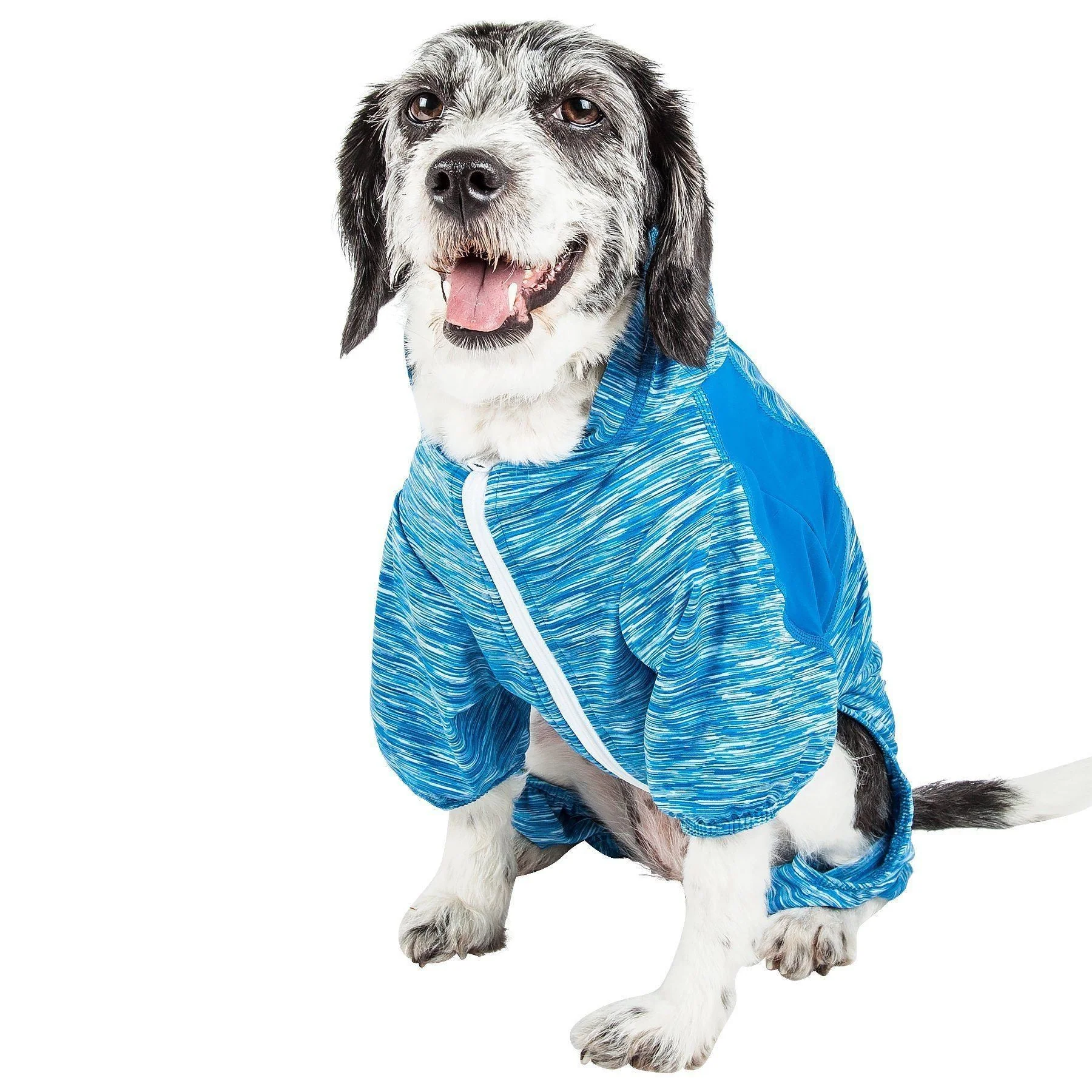 Pet Life ® Active 'Downward Dog' 4-Way-Stretch Fitness Yoga Dog Tracksuit Hoodie - Image 33