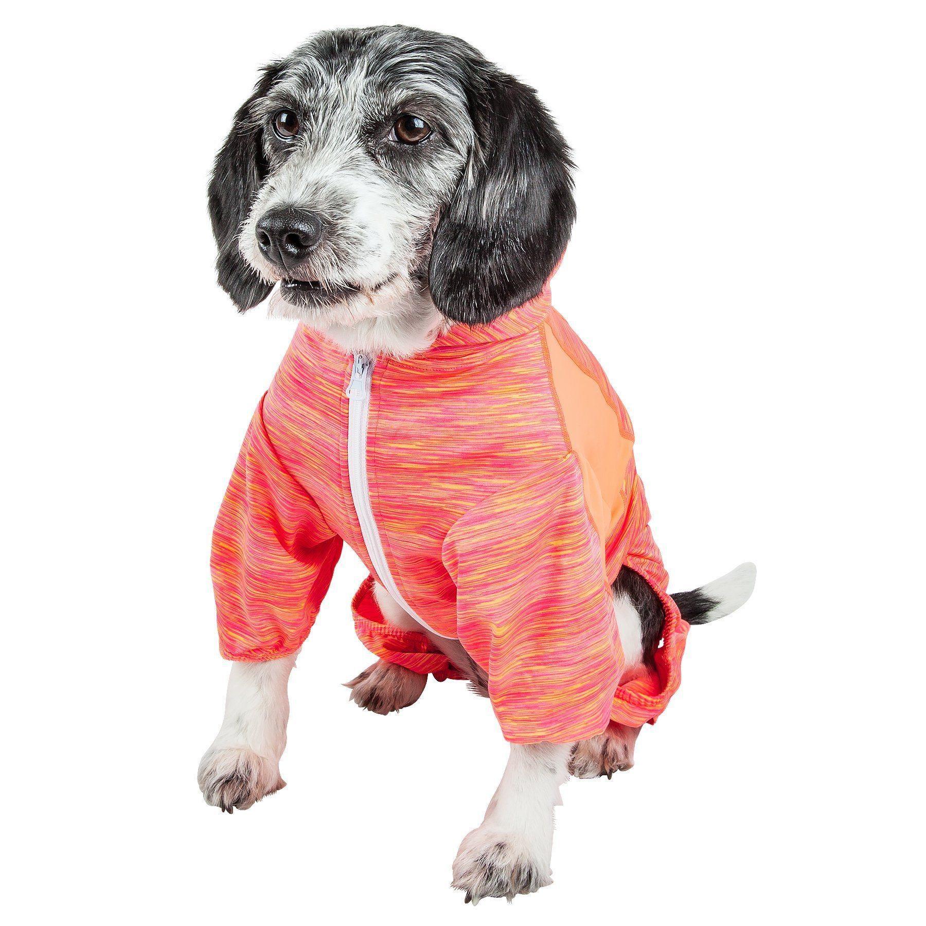 Pet Life ® Active 'Downward Dog' 4-Way-Stretch Fitness Yoga Dog Tracksuit Hoodie - Image 34