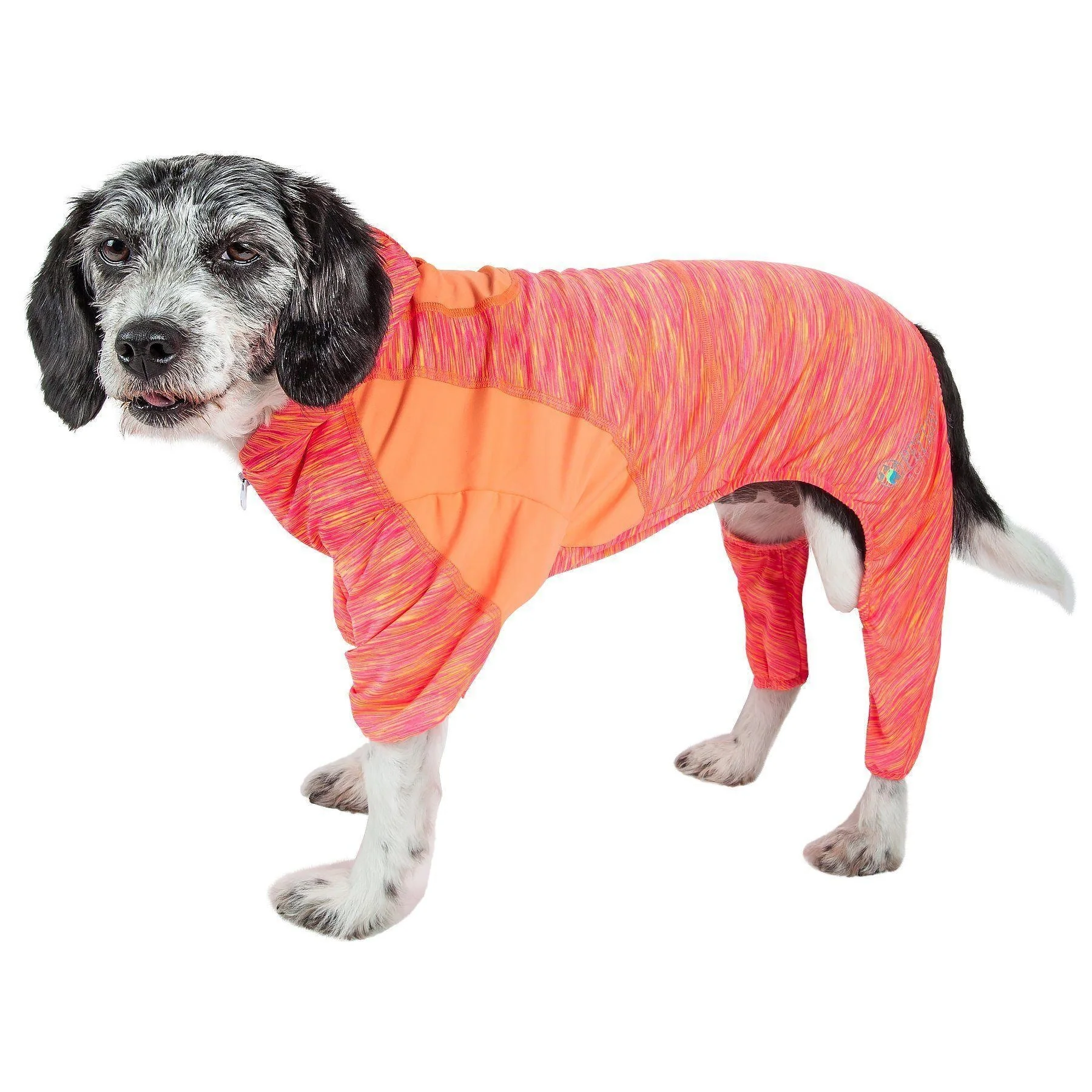 Pet Life ® Active 'Downward Dog' 4-Way-Stretch Fitness Yoga Dog Tracksuit Hoodie - Image 4