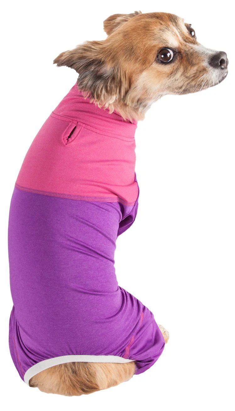 Pet Life ®  Active 'Embarker' 4-Way Stretch Fitness Yoga Full Body Dog Tracksuit - Image 29