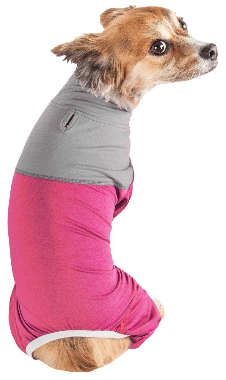 Pet Life ®  Active 'Embarker' 4-Way Stretch Fitness Yoga Full Body Dog Tracksuit - Image 31