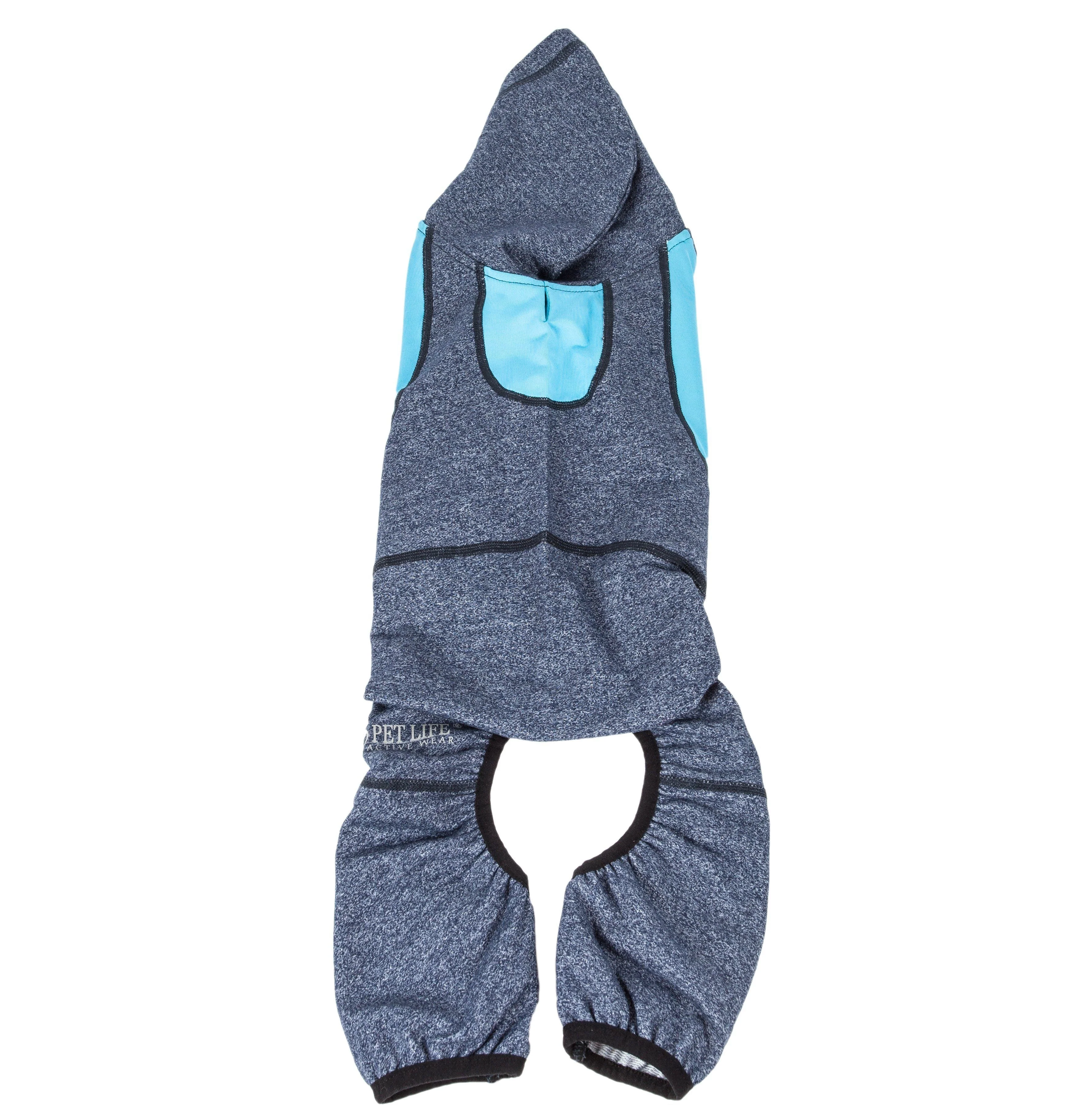 Pet Life ®  Active 'Fur-Breeze' Medium-weight 4-Way-Stretch Full Body Hooded Dog Yoga sweater - Image 18