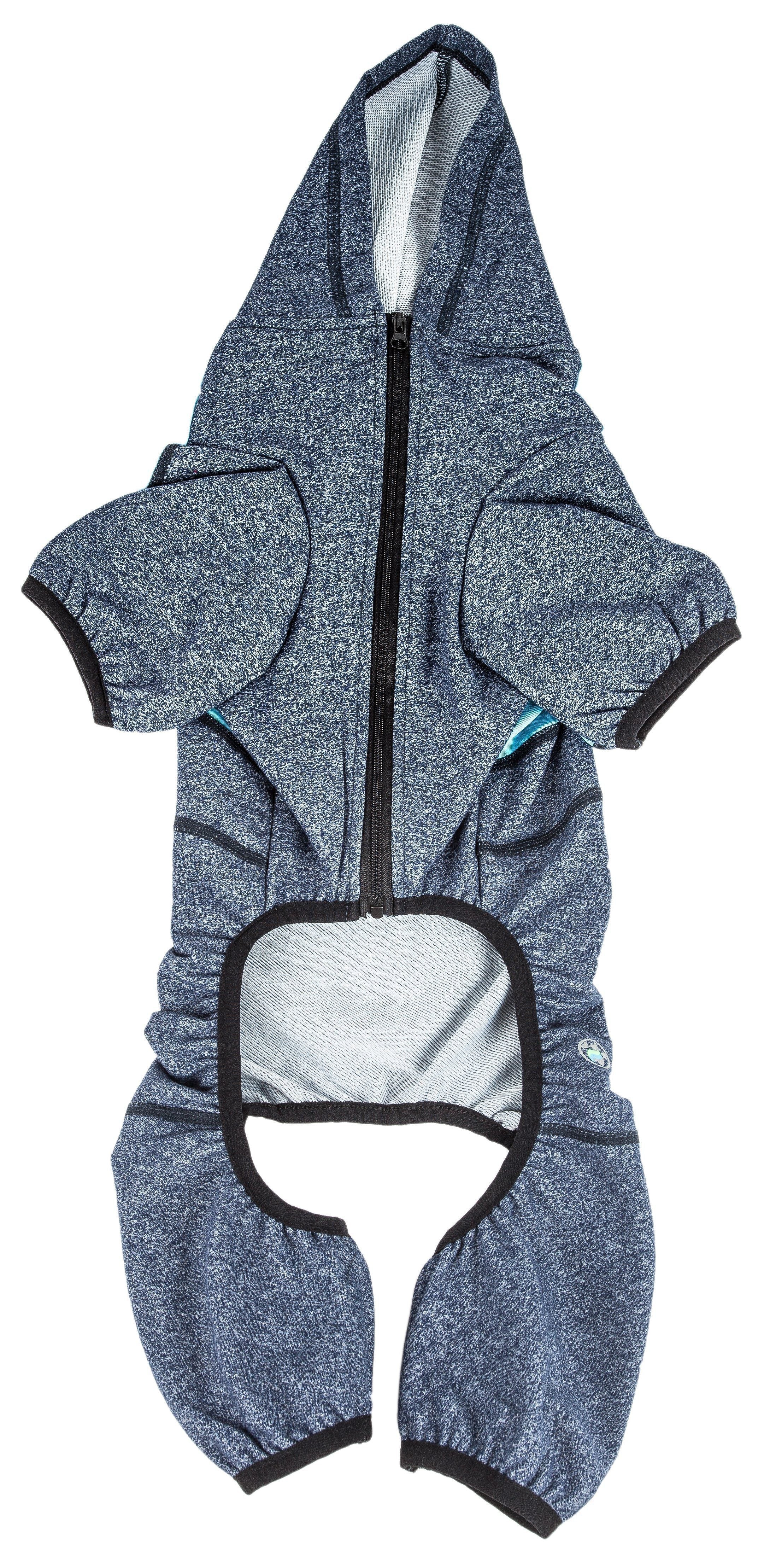 Pet Life ®  Active 'Fur-Breeze' Medium-weight 4-Way-Stretch Full Body Hooded Dog Yoga sweater - Image 19
