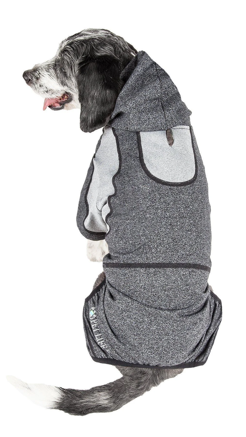 Pet Life ®  Active 'Fur-Breeze' Medium-weight 4-Way-Stretch Full Body Hooded Dog Yoga sweater - Image 28