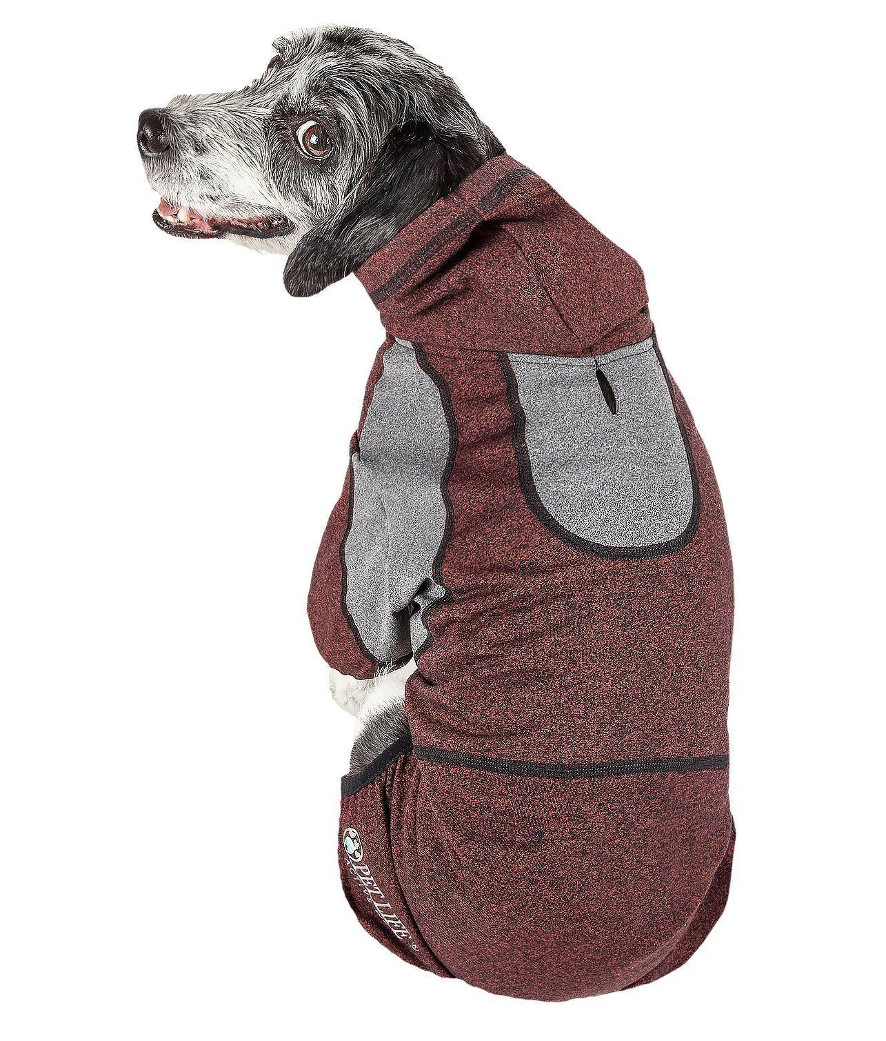 Pet Life ®  Active 'Fur-Breeze' Medium-weight 4-Way-Stretch Full Body Hooded Dog Yoga sweater - Image 29