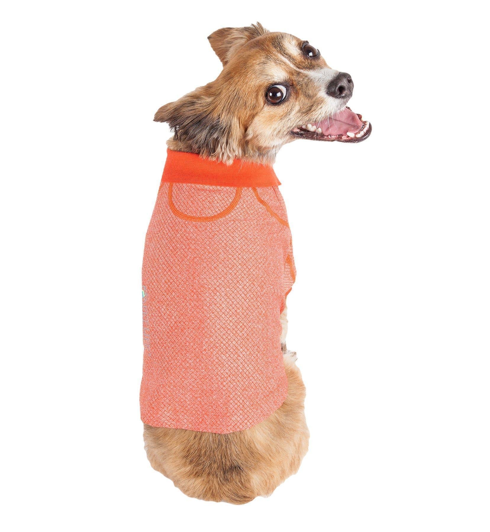 Pet Life ® Active 'Fur-Flex' Stretch and Quick-Dry Anti-Odor Fitness Yoga Dog Polo T-Shirt - Image 28