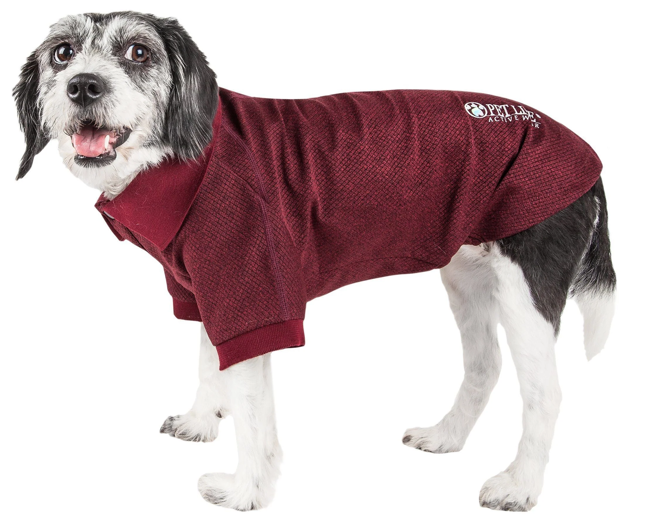 Pet Life ® Active 'Fur-Flex' Stretch and Quick-Dry Anti-Odor Fitness Yoga Dog Polo T-Shirt - Image 4
