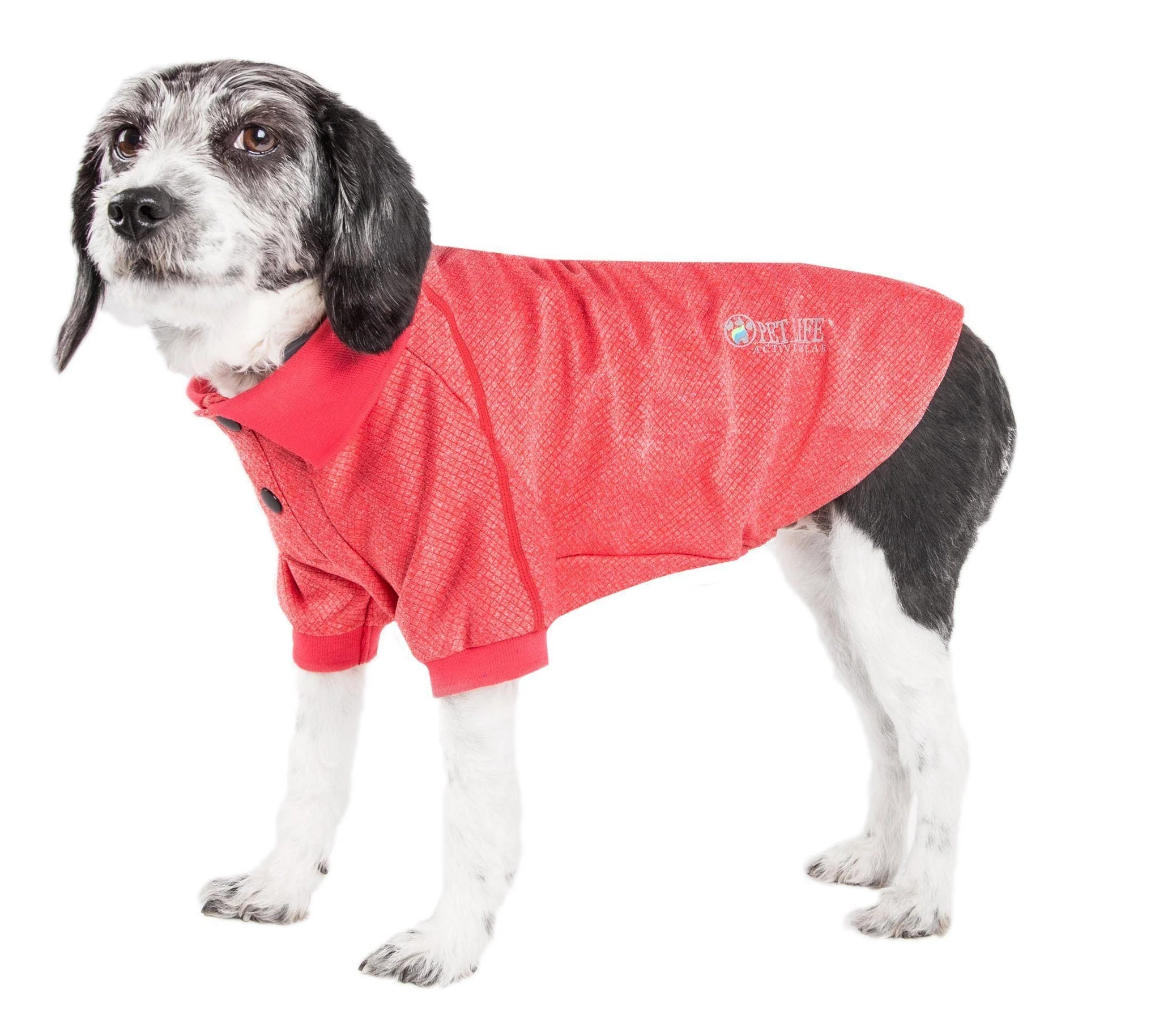 Pet Life ® Active 'Fur-Flex' Stretch and Quick-Dry Anti-Odor Fitness Yoga Dog Polo T-Shirt - Image 6