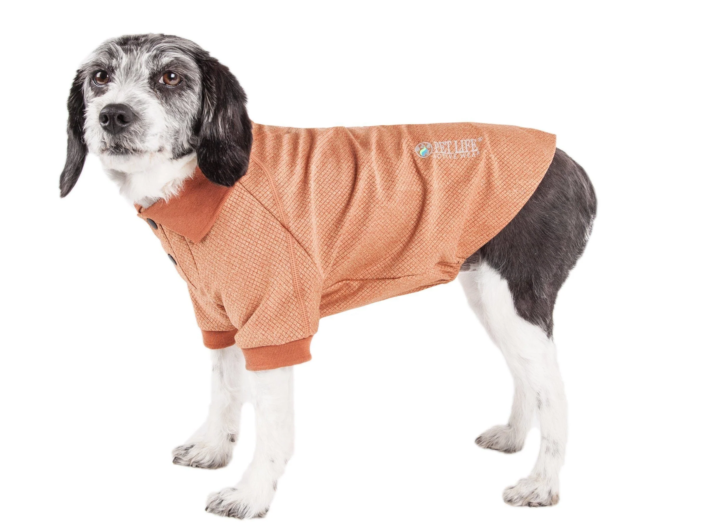 Pet Life ® Active 'Fur-Flex' Stretch and Quick-Dry Anti-Odor Fitness Yoga Dog Polo T-Shirt - Image 7