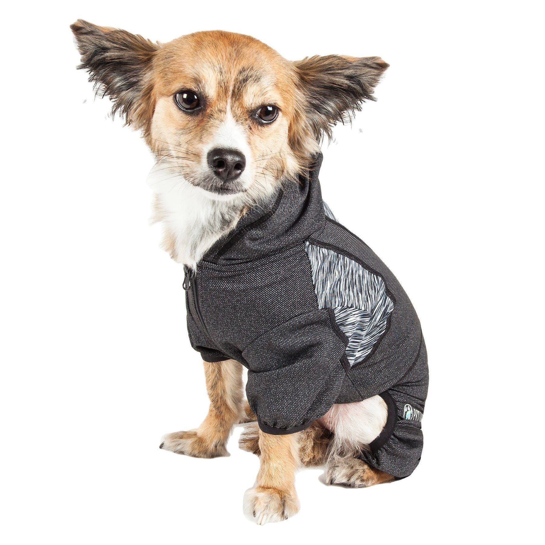 Pet Life ® Active 'Pawsterity' Mediumweight 4-Way-Stretch Yoga Fitness Dog Tracksuit Hoodie - Image 21