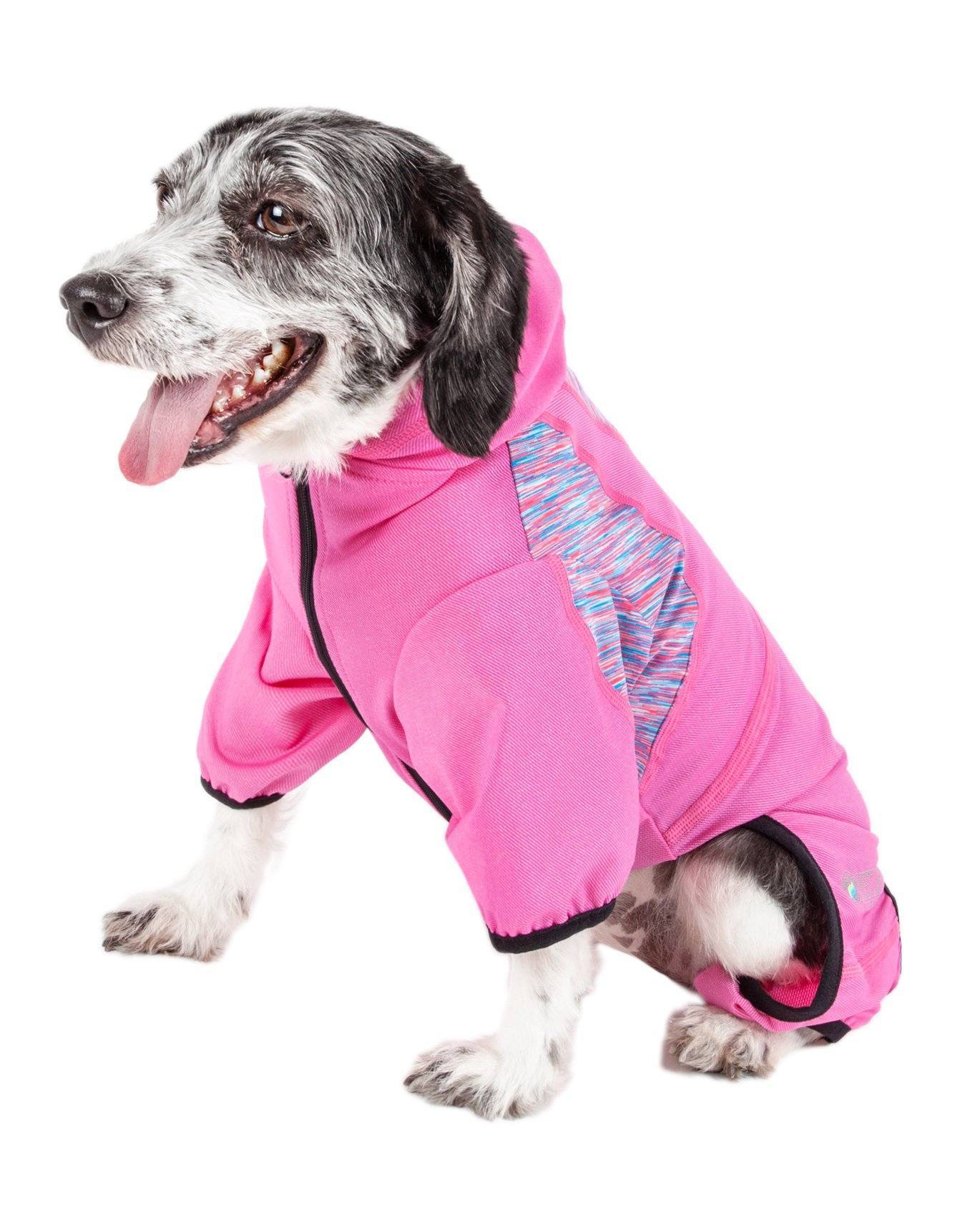 Pet Life ® Active 'Pawsterity' Mediumweight 4-Way-Stretch Yoga Fitness Dog Tracksuit Hoodie - Image 24
